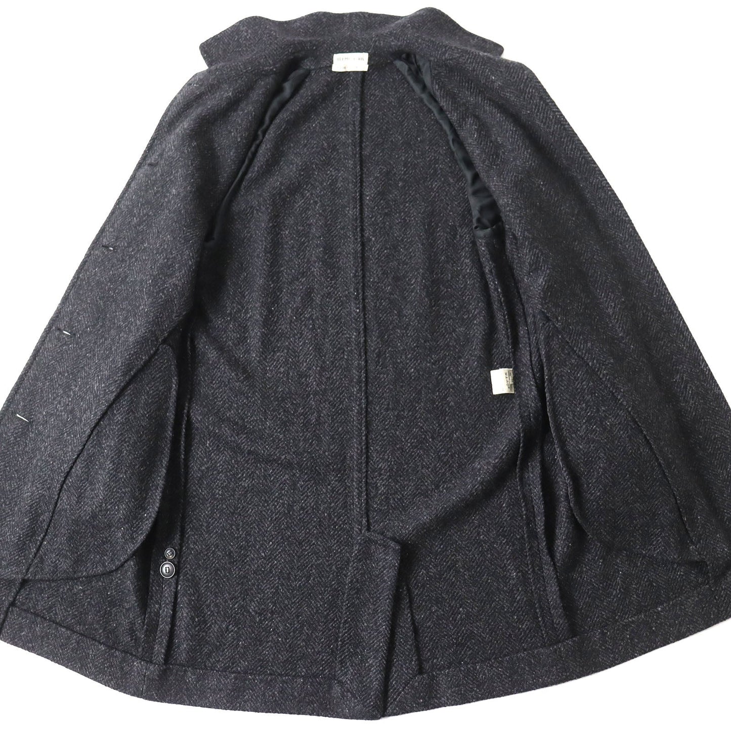 HERMES coat Outer: 100% cashmere, Lining: 100% silk Dark gray Women 36