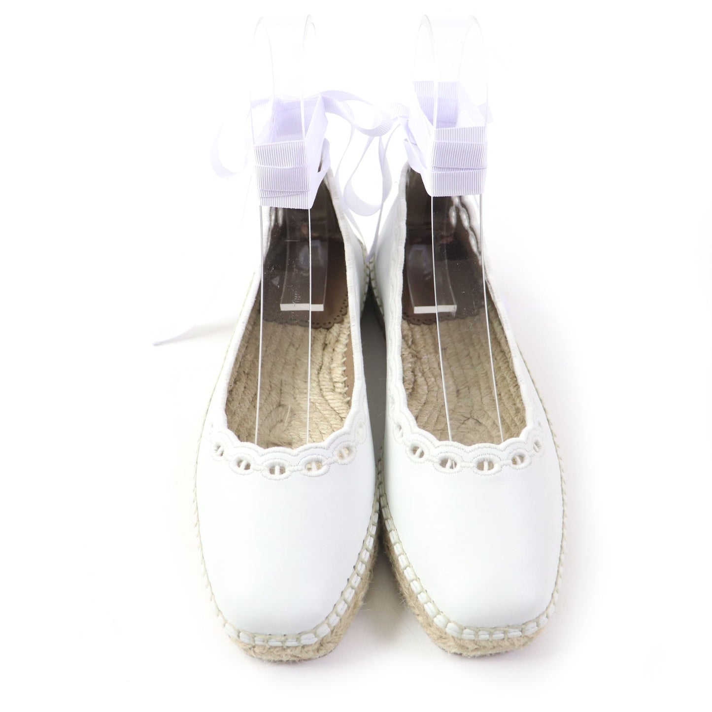 HERMES Leather shoes Main: Leather white Guapa Women 36