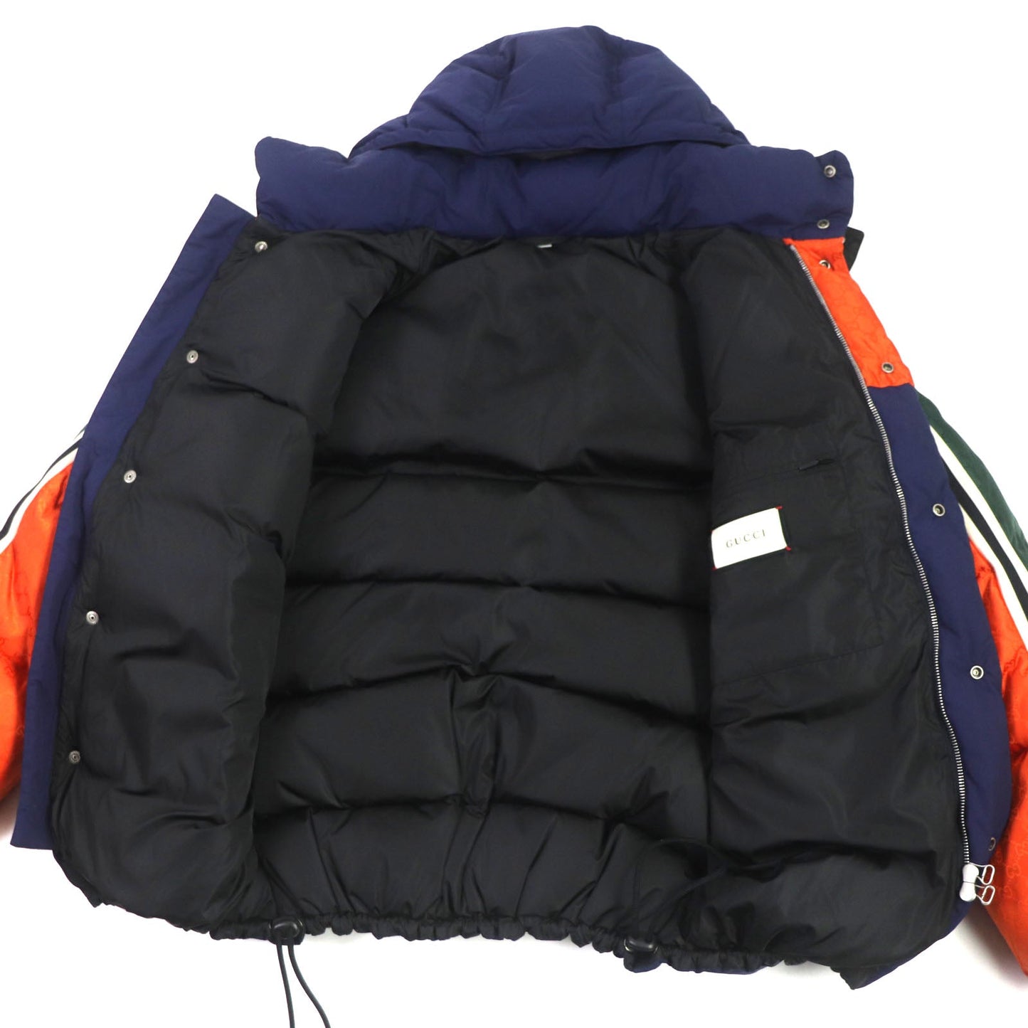 GUCCI Down jacket 598728 Outer: 100% nylon, Part: 100% nylon, Lining: 100% nylon, Filling: 100% polyester, Rib part: 100% wool, Filling: 90% down, 10% feather Orange navy mens 46
