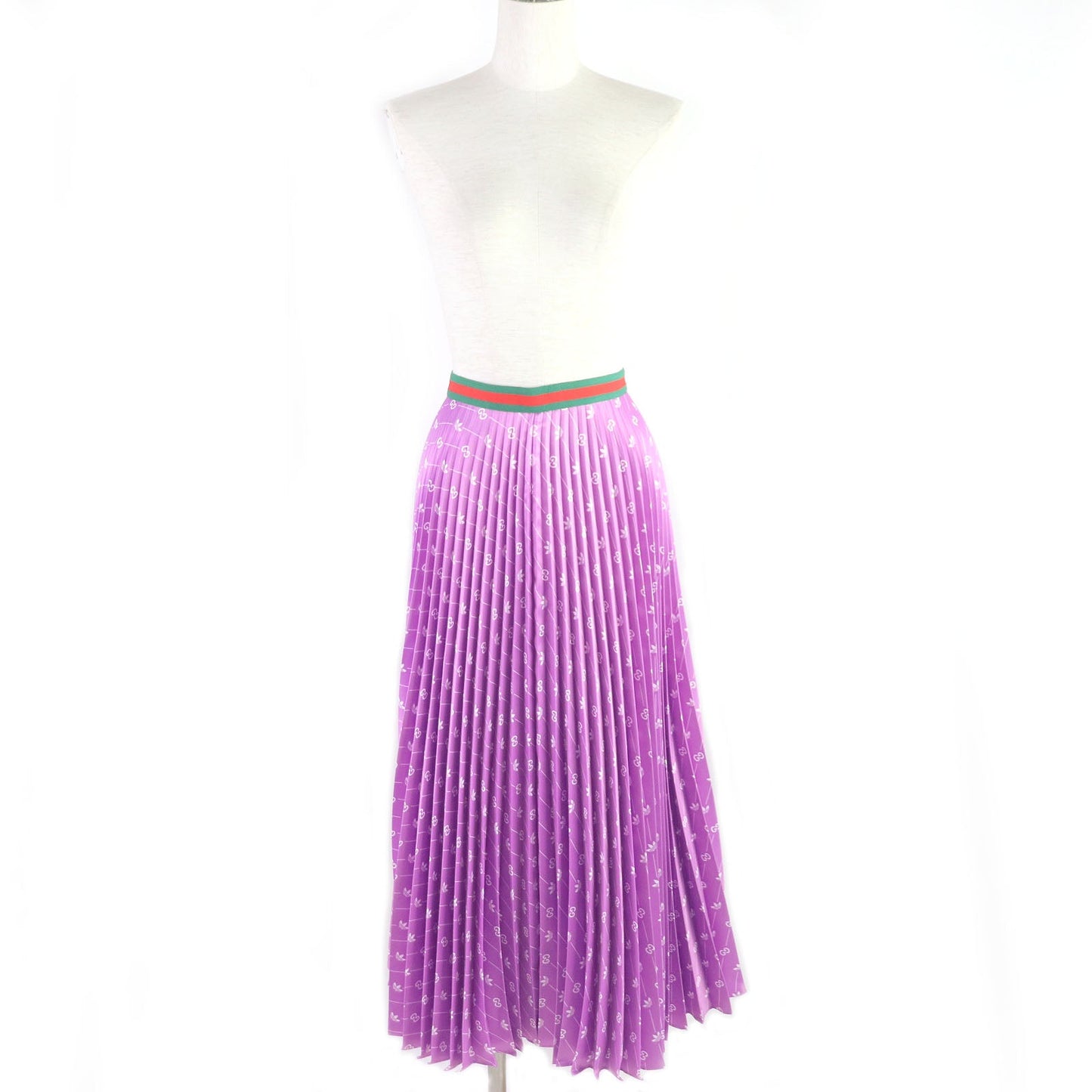 GUCCI Pleated skirt 696770 Main: 100% polyester, Part: 100% nylon purple Women 42