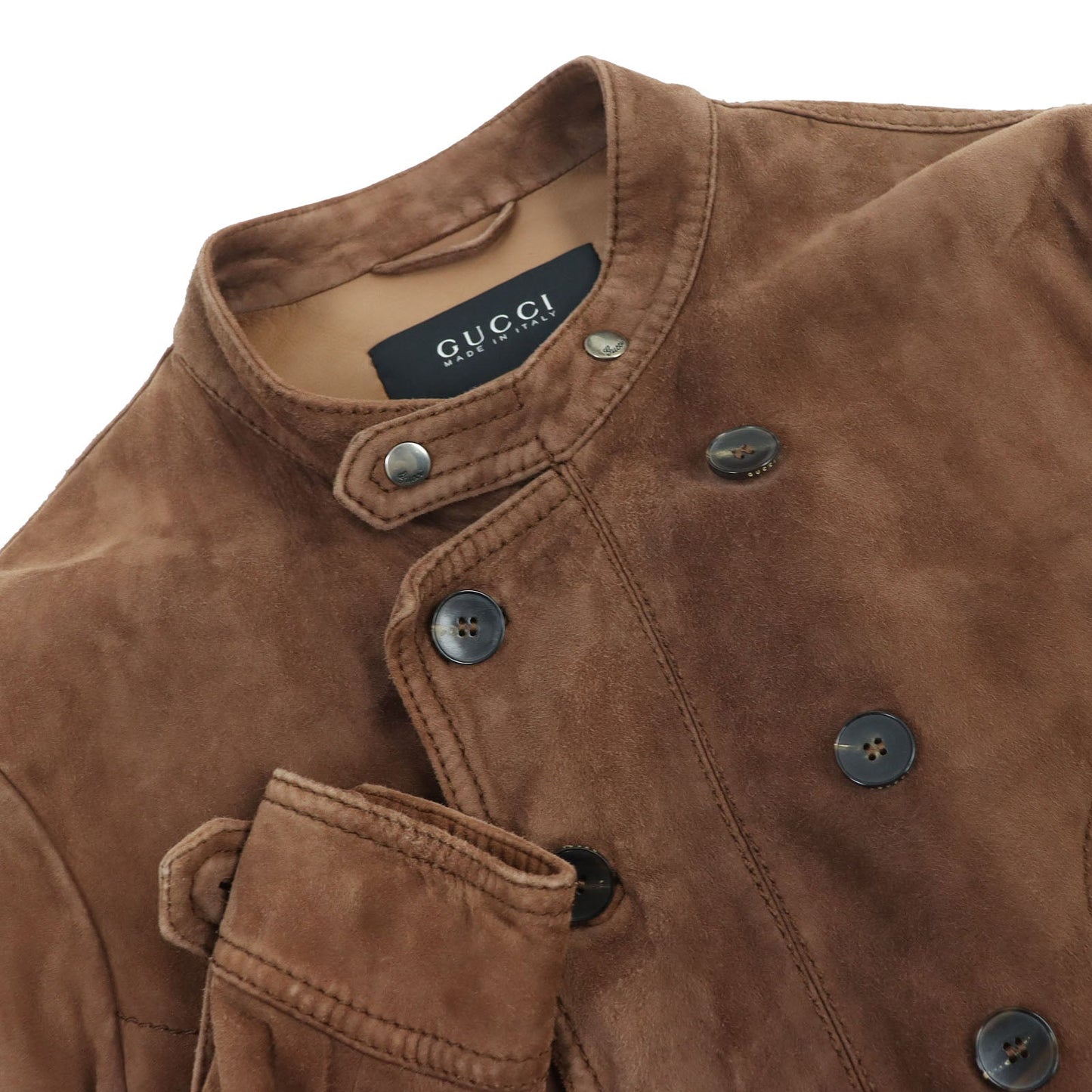 GUCCI leather jacket Main: Suede Brown mens 50