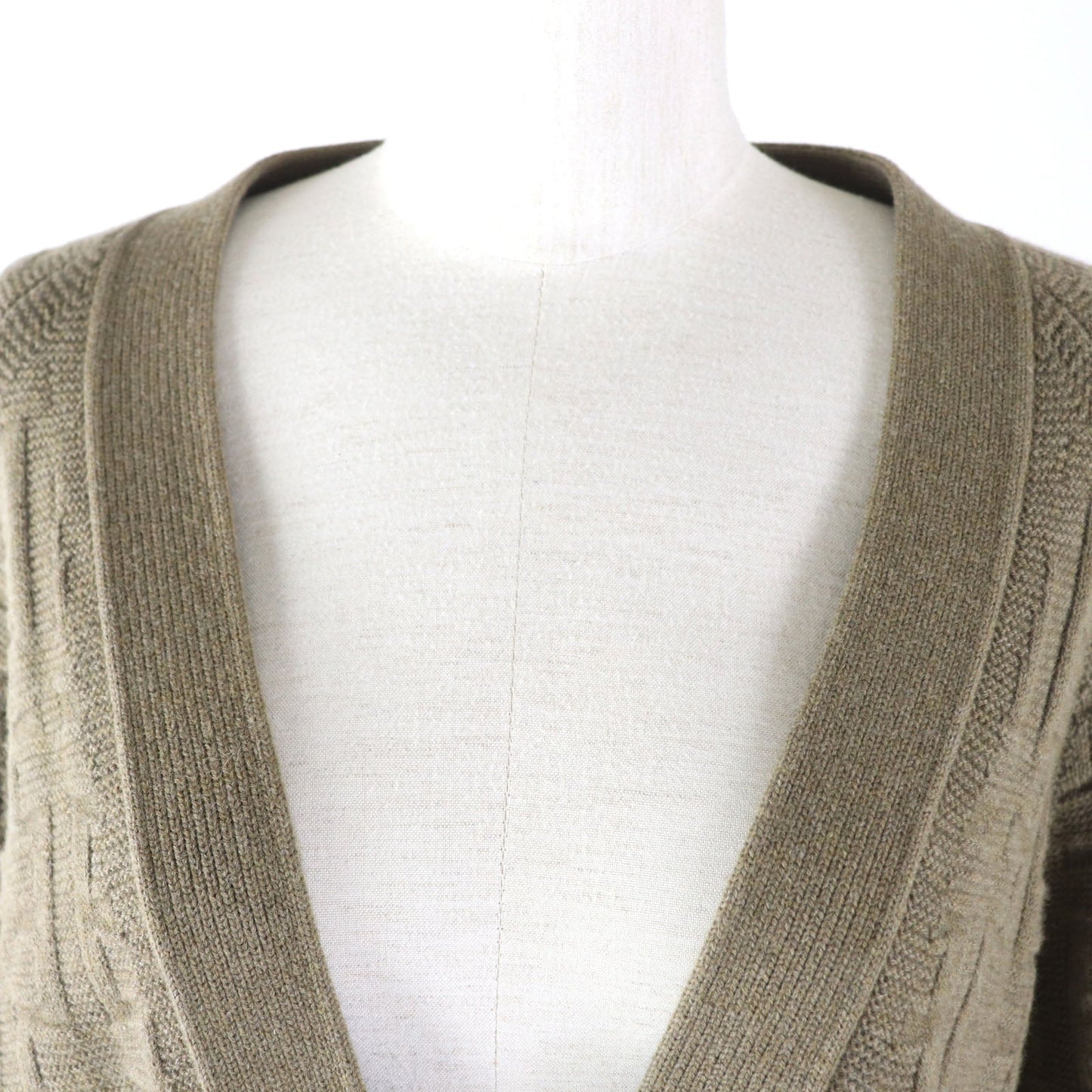 HERMES cardigan 2H2705DA Main: 100% wool Brown Voyage Women 36
