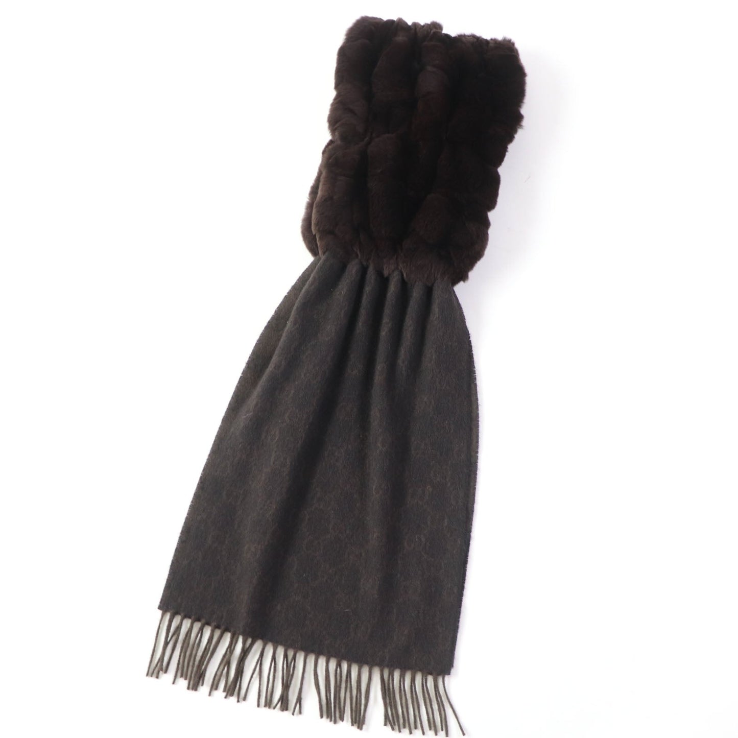 GUCCI Stall Main: 100% cashmere, Fur: 100% lapin Brown Women