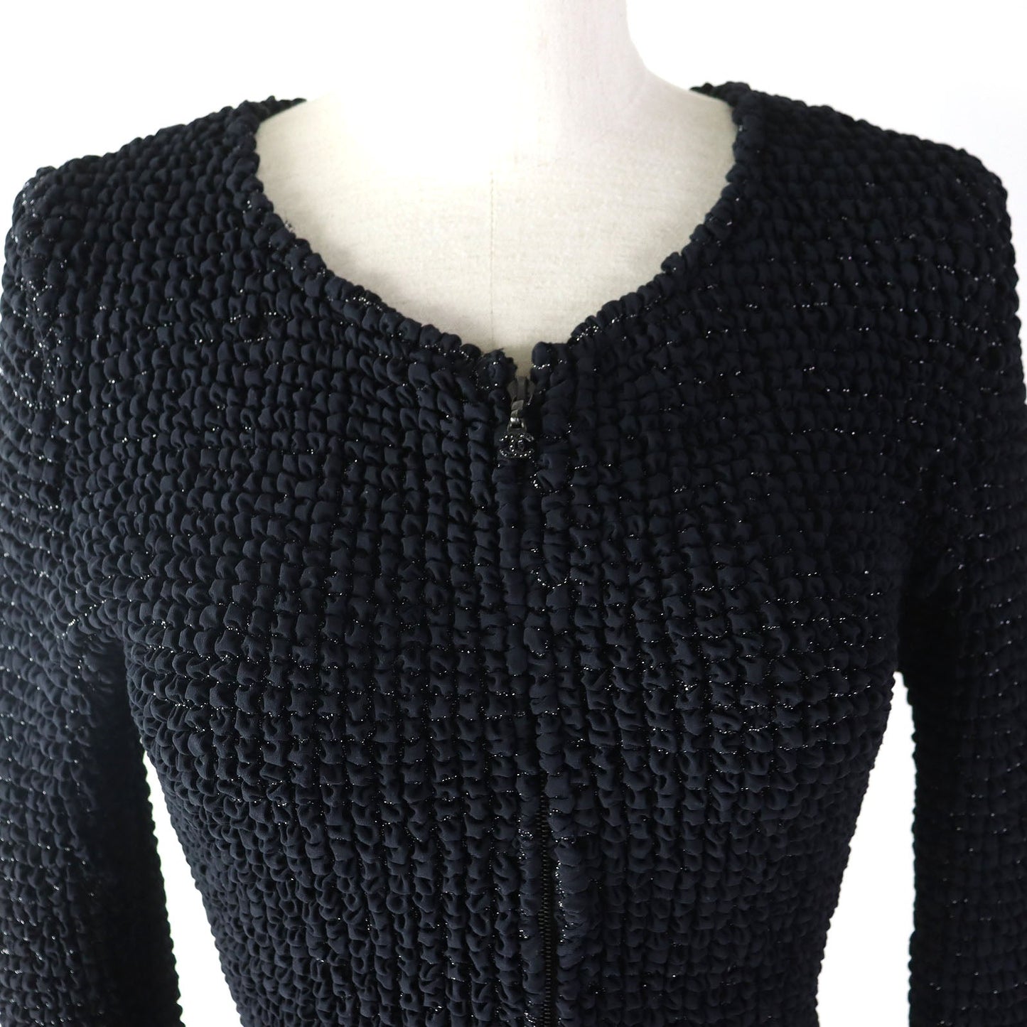 CHANEL cardigan 09P P35534 Main: 52% polyamide (nylon), 34% elastane (polyurethane), 10% viscose, 4% polyester Black type Women 34