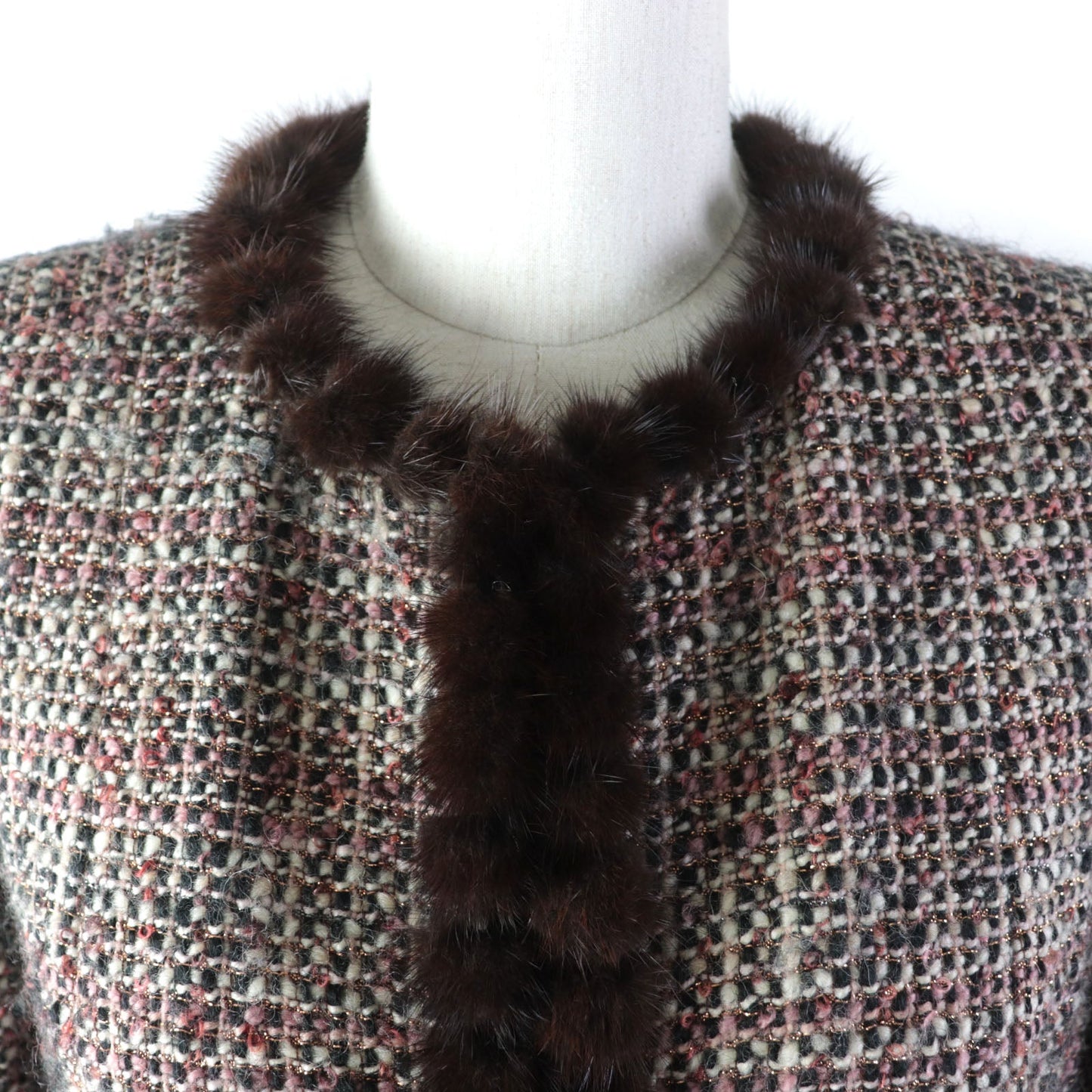 CHANEL coat 03A P21803 Outer: 94% wool, Outer: 3% mohair, Outer: 2% polyester, Outer: 1% nylon, Lining: 100% silk multicolor Women 34