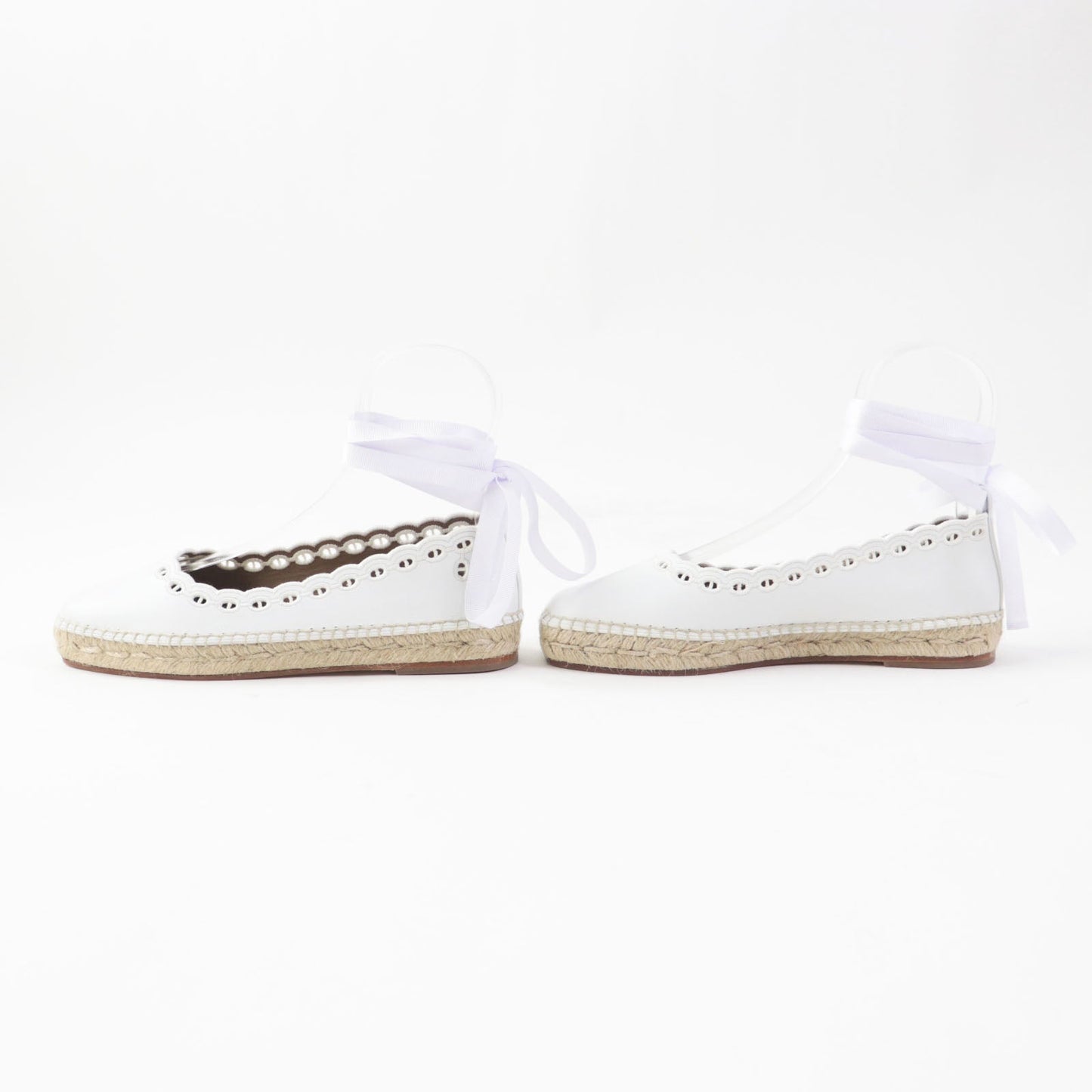 HERMES Leather shoes Main: Leather white Guapa Women 36