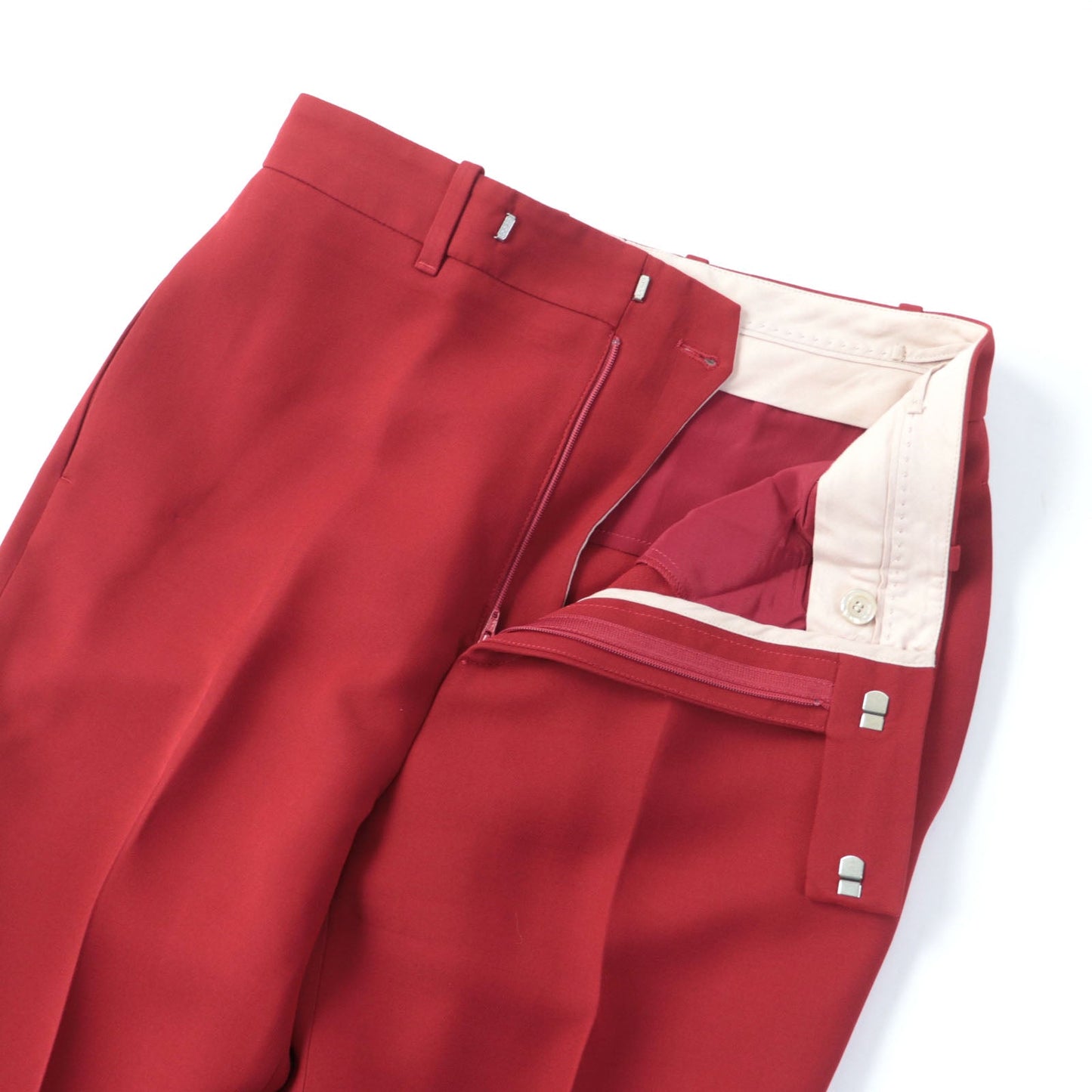 GUCCI Pants 624953 Main: 54% silk, Main: 46% wool, Part: 100% polyester Red Women 40