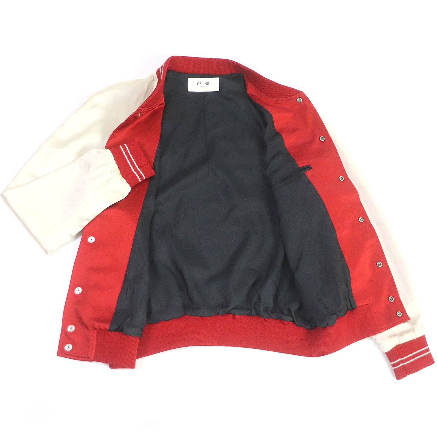 CELINE Stajan 2V87C851C Outer: 100% rayon, Lining: 100% acetate, Pocket lining: 100% cotton Red THE DANCING KID TEDDY JACKET mens 48
