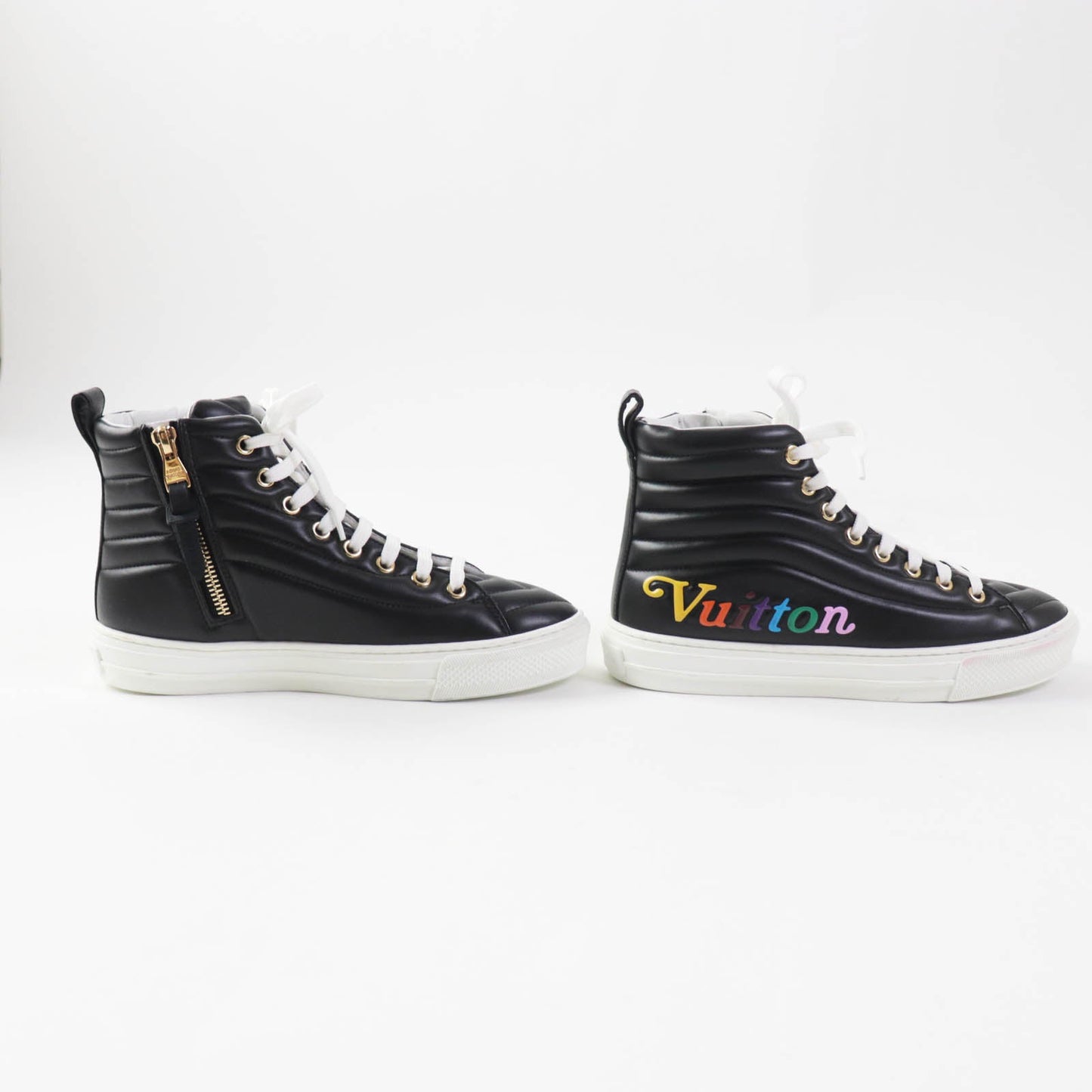LOUIS VUITTON High cut sneakers Main: Leather black multi Stellar line Women 34
