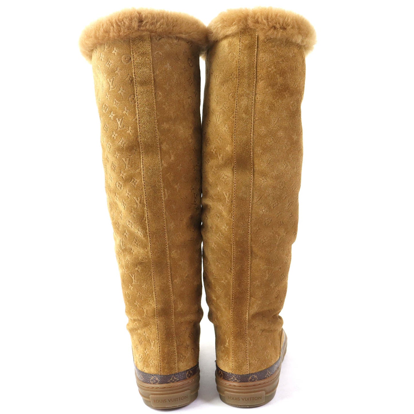 LOUIS VUITTON boots Main: Mouton Camel Snowball line Women 36
