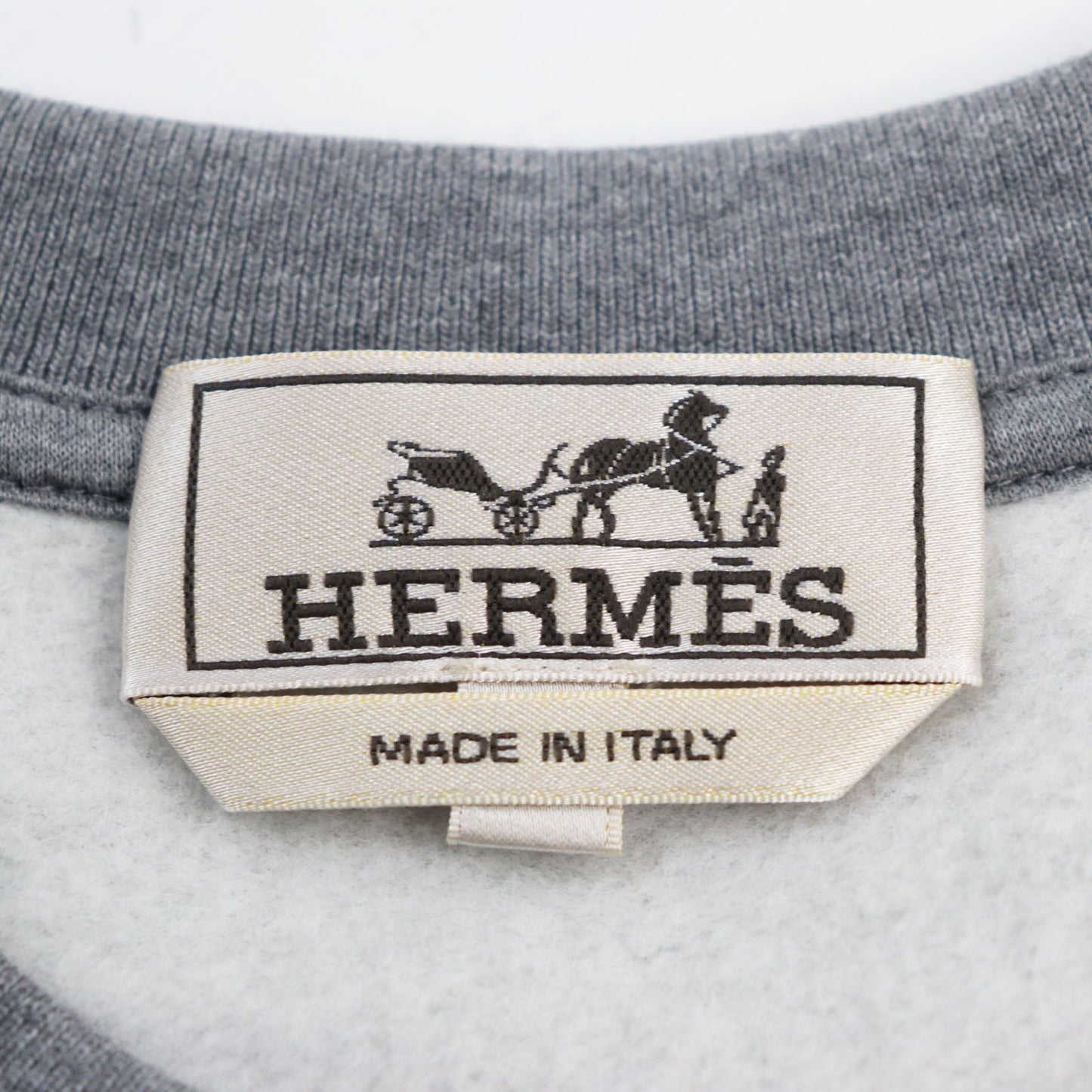 HERMES sweat Main: 100% cotton, part: 90% cotton, part: 10% polyurethane, part: 80% nylon, part: 20% polyurethane gray Run H mens XL