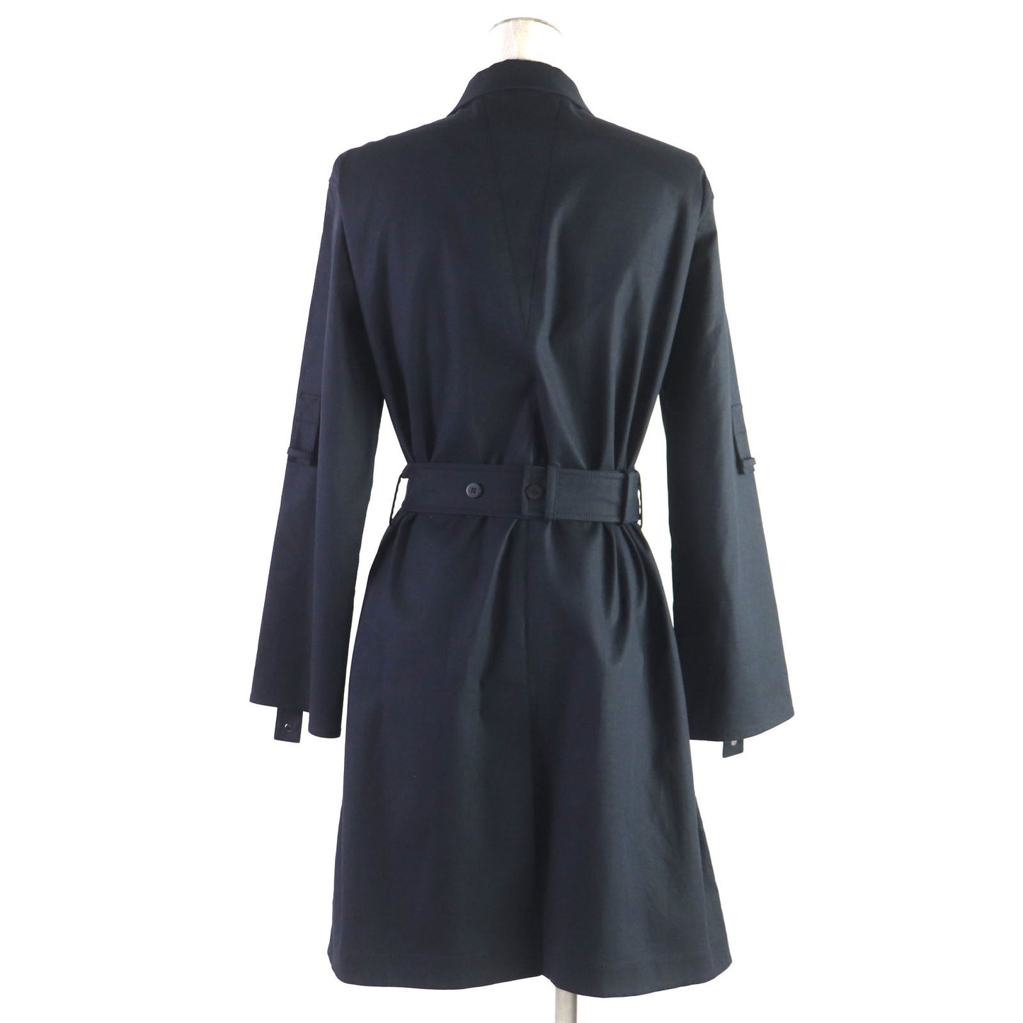 HERMES coat Outer: 97% cotton, Outer: 3% silk, Lining: 100% cotton Navy Women 34
