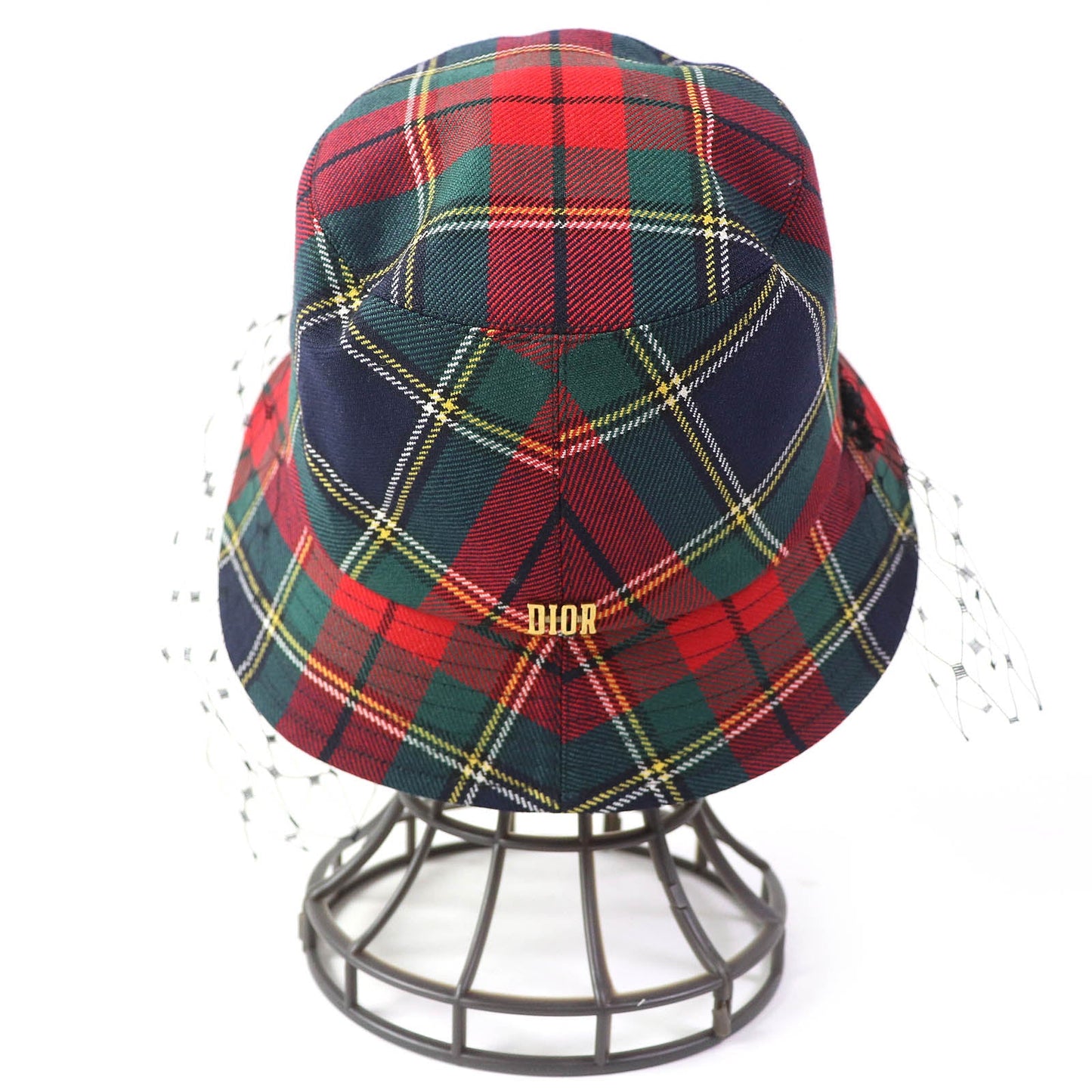 Christian Dior hat 95TDD923G107 Outer: 100% wool, Lining: 100% cotton, Trim: 100% nylon Red navy green Women 58