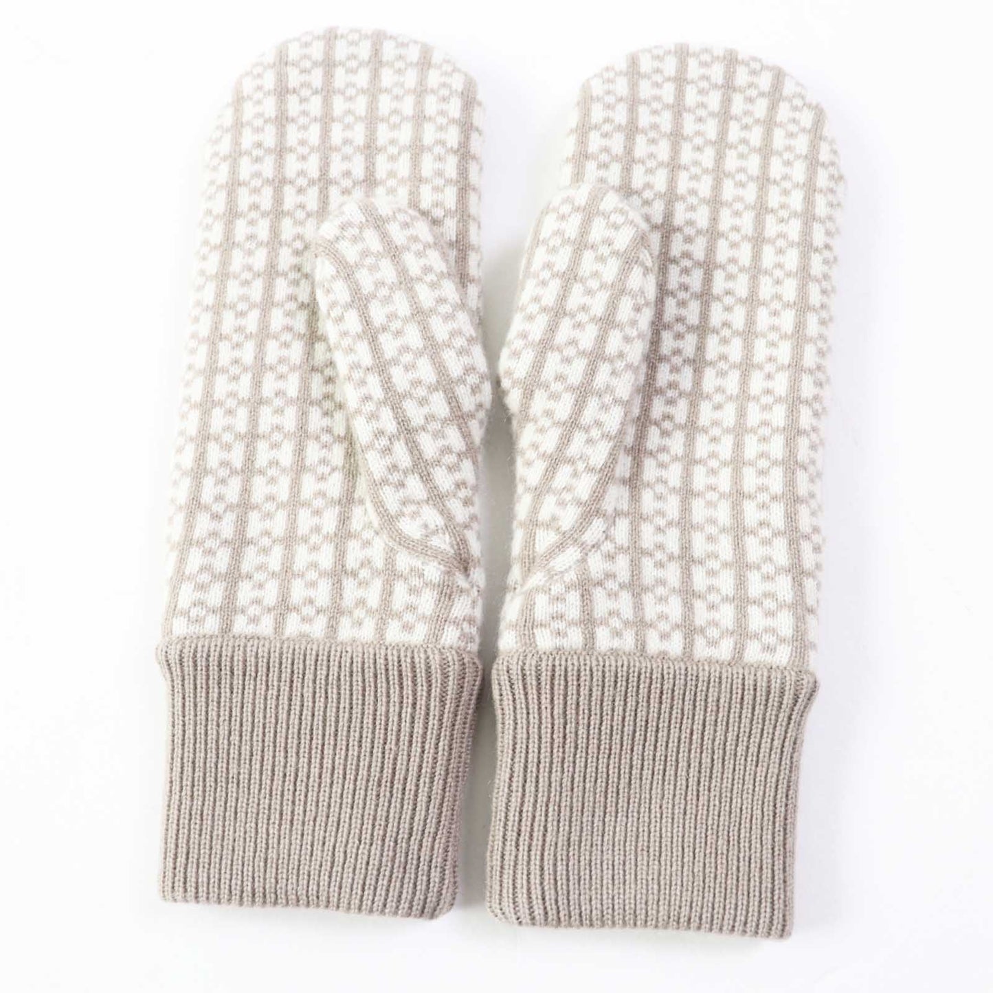 HERMES gloves Main: 100% cashmere Greige Ivory Hope Women S