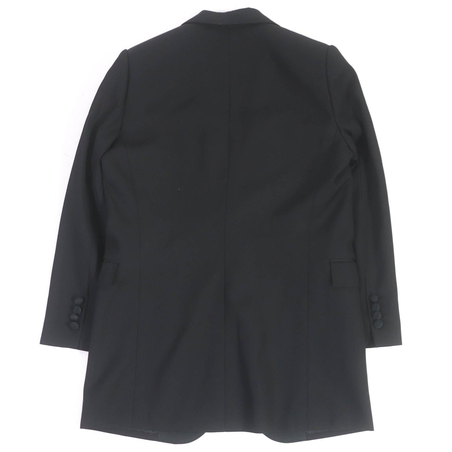 CELINE tailored jacket 2V321120D Main: 100% wool, Main: 100% polyester, Lining: 54% cupra, Lining: 46% rayon black Peak collar long tuxedo jacket Grand Poodle mens 38