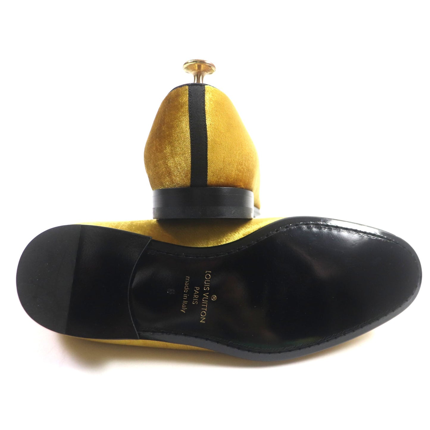 LOUIS VUITTON loafers Main: Velour yellow Auteuil line mens 6