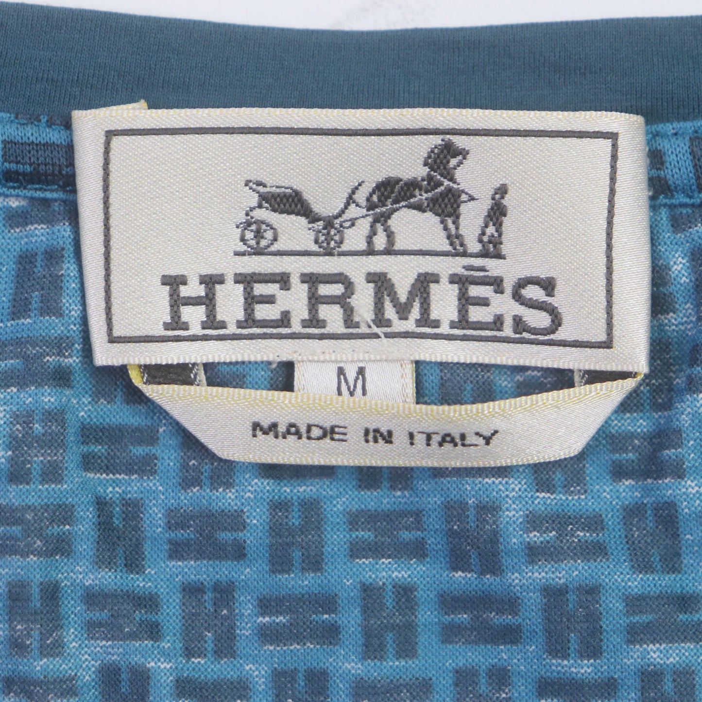 HERMES Short sleeve T-shirt Main: 100% cotton Blue type mens M