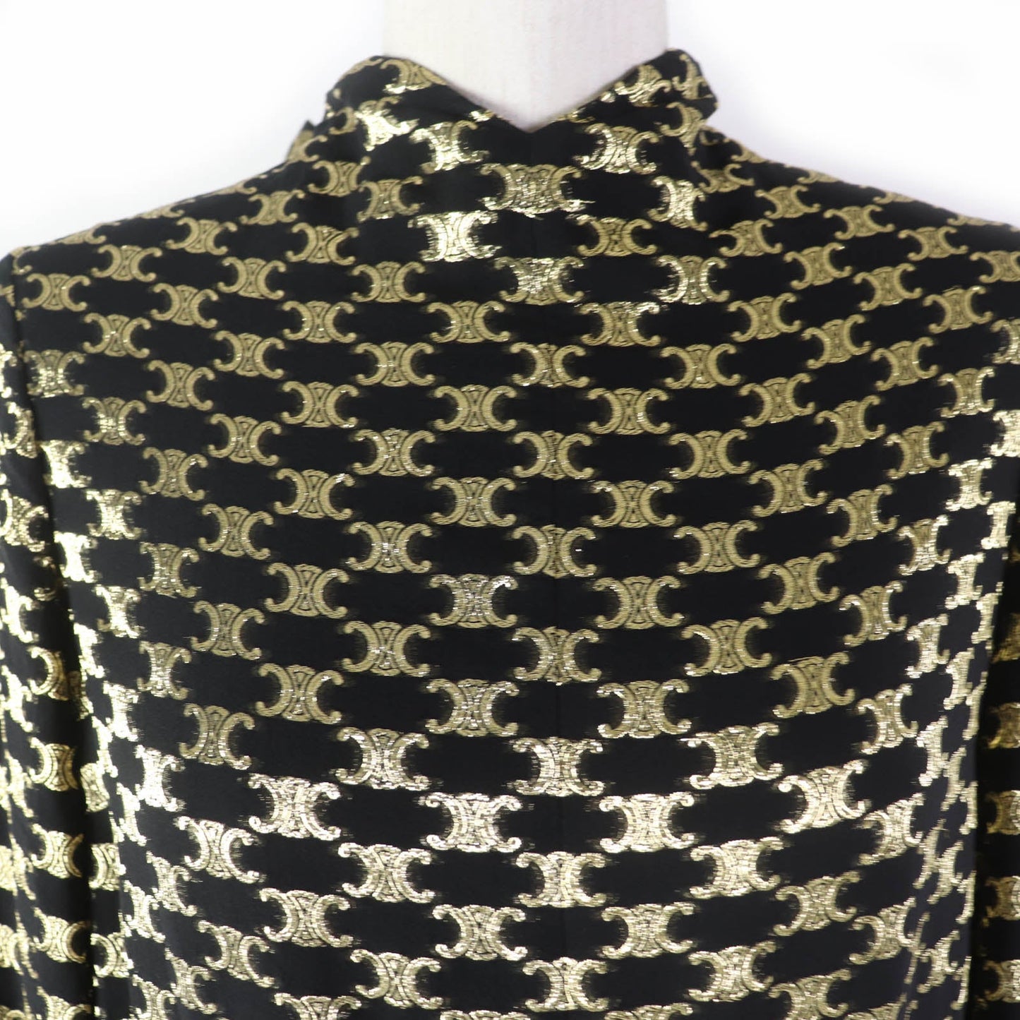 CELINE one piece 2R380805F Main: 67% silk, 33% metal fiber, Lining: 100% silk Black gold Women 34