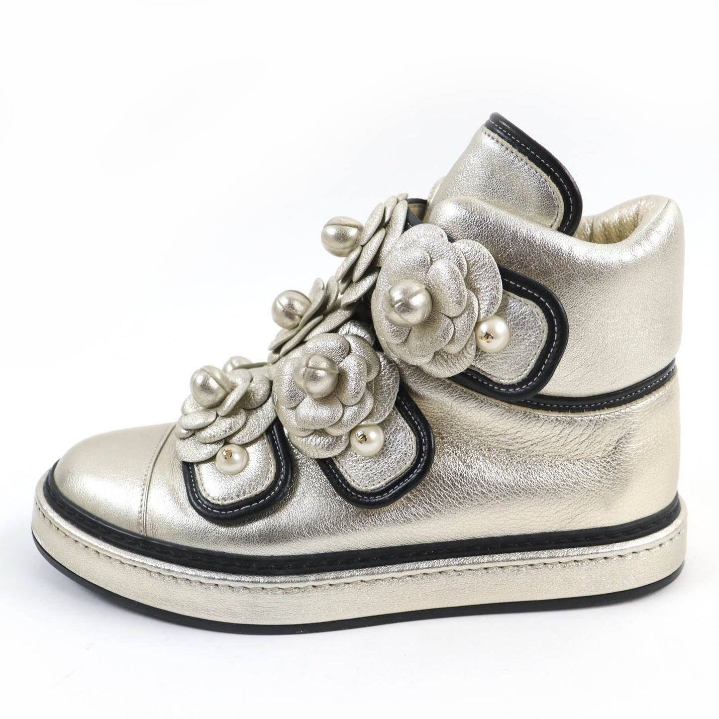 CHANEL High cut sneakers G31628 Main: Leather gold Women 37