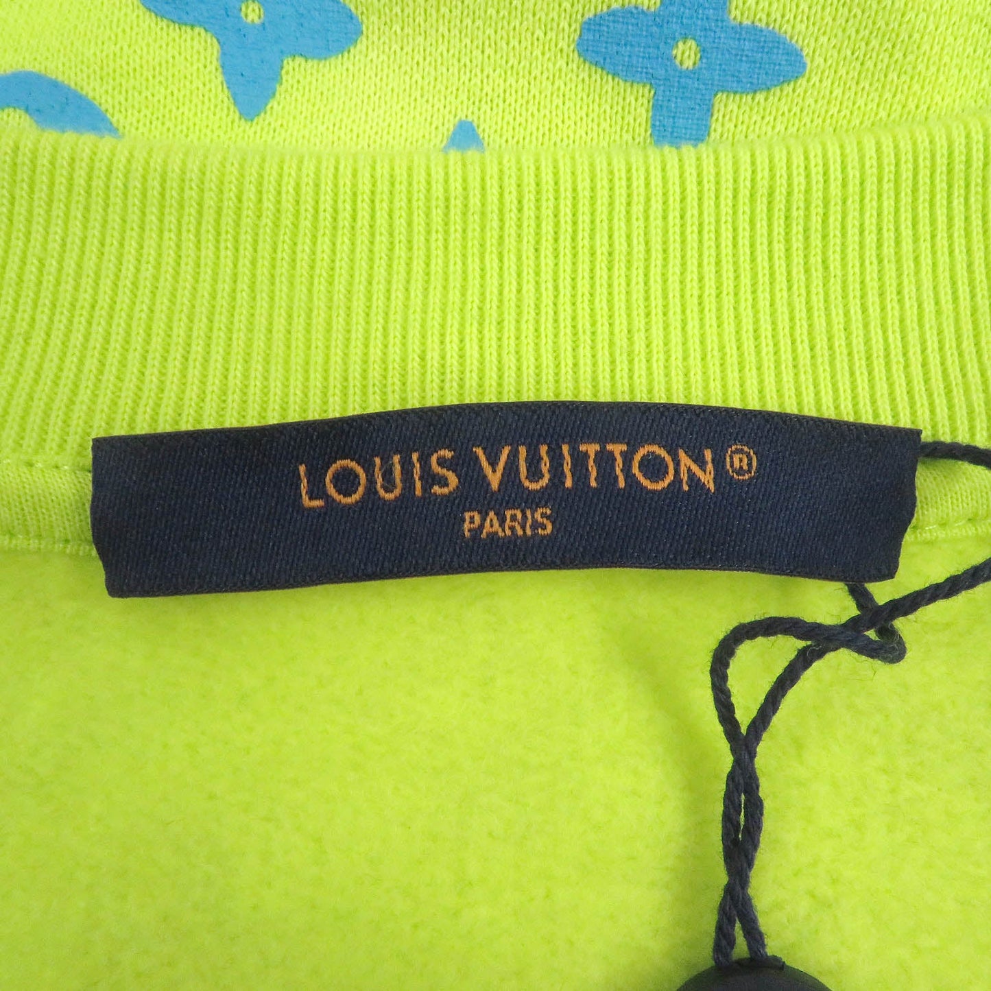 LOUIS VUITTON sweat HOY87W Main: 100% cotton yellow-green mens L