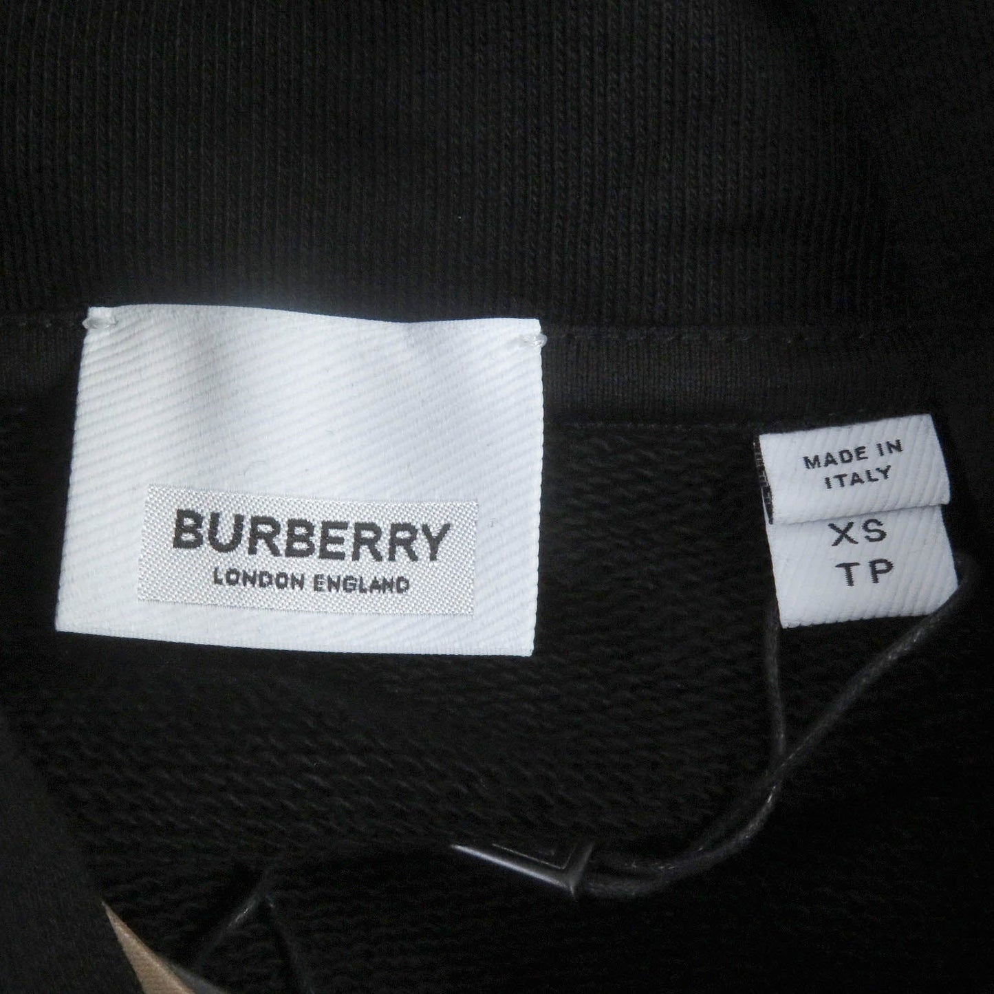 BURBERRY Hoodie 8040787 Main: 100% cotton, Part: 99% cotton, Part: 1% elastane (polyurethane) black mens XS