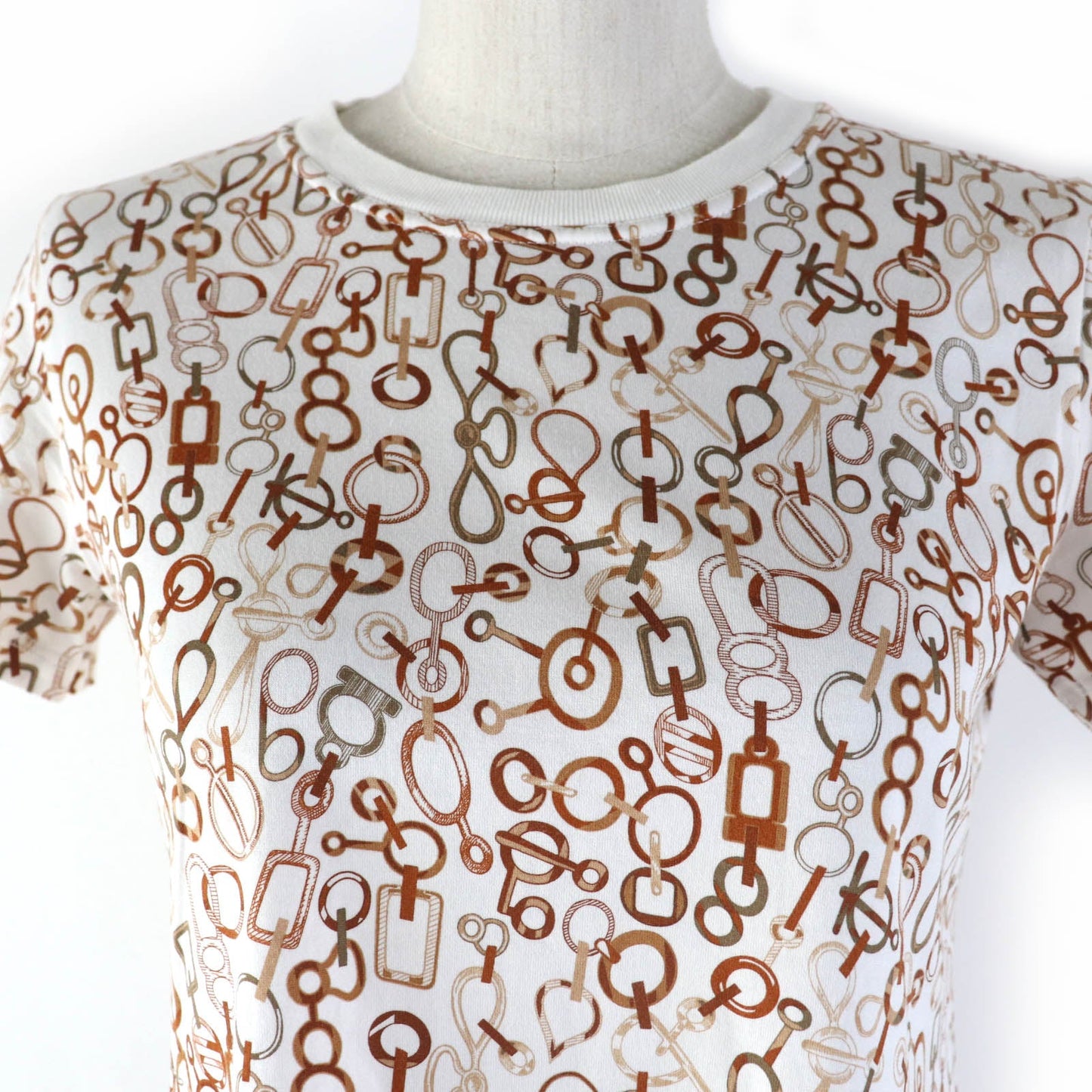 HERMES one piece 3H4514DR Main: 100% cotton, Part: 98% cotton, Part: 2% Brown type DR Do RE BOUCLES Women 34