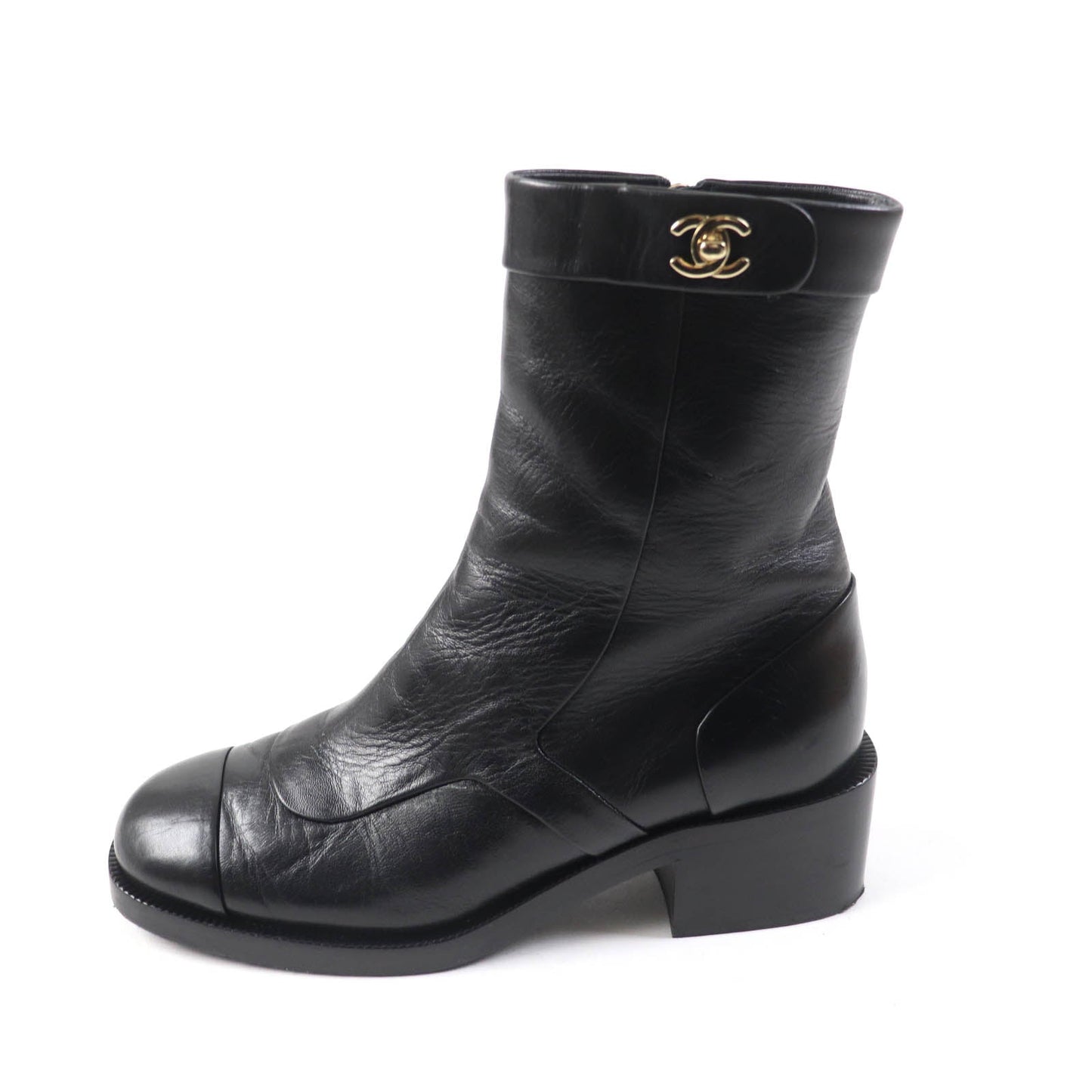 CHANEL short boots G39172 Main: Leather black Women 36 1/2 C