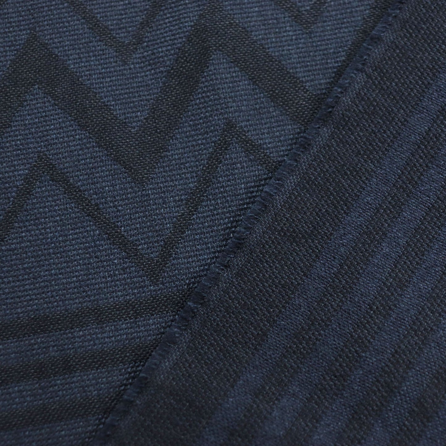 LOUIS VUITTON Scarf M77583 Main: 45% wool, Main: 35% cotton, Main: 20% silk Navy Etoile LV Zigzag mens