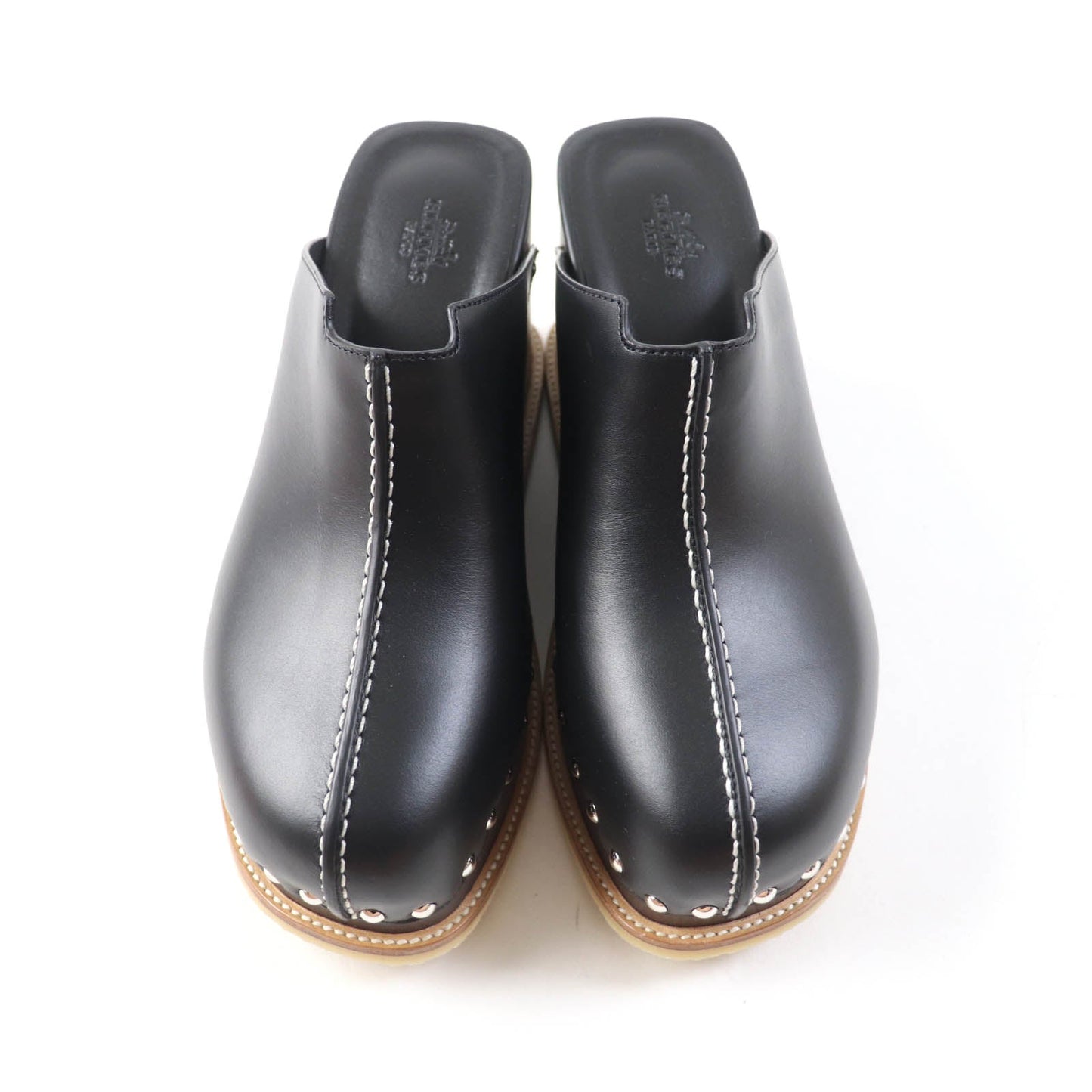 HERMES Sandals Main: Leather black Earth Women 37