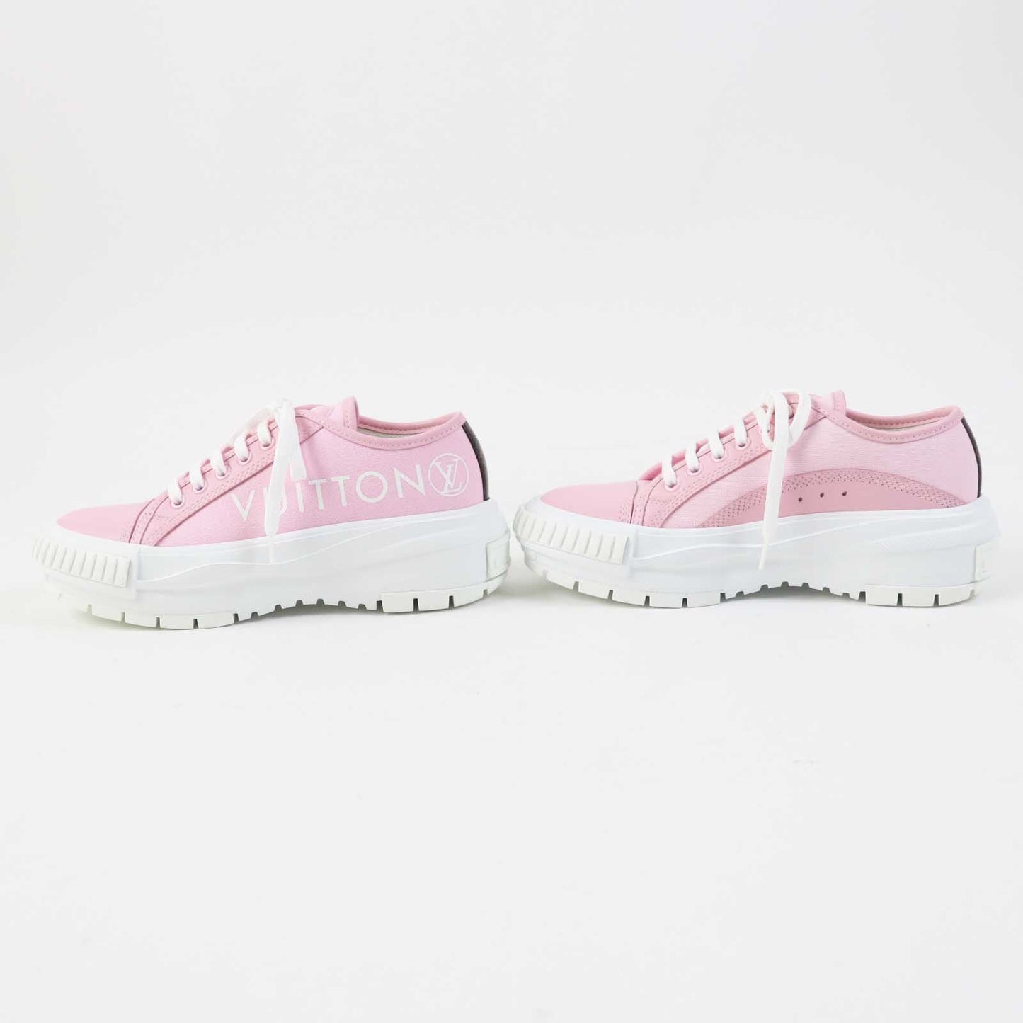 LOUIS VUITTON sneakers Main: Leather, Main: Canvas, Part: Rubber pink squad line Women 36 1/2