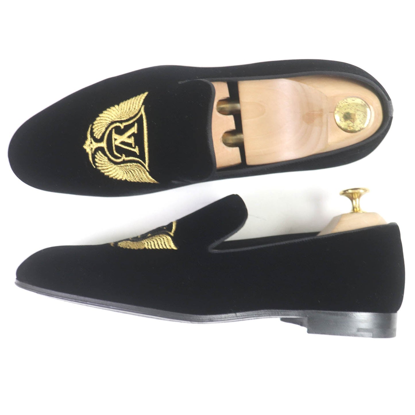 LOUIS VUITTON loafers Main: Velvet black Auteuil line mens 6
