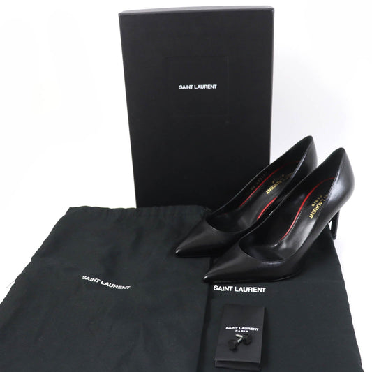 SAINT LAURENT PARIS pumps 489751 Main: Leather black Anya Women 36 1/2