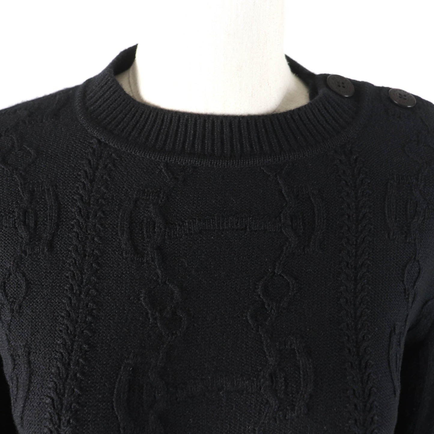 HERMES knit 2H2644D6 Main: 80% wool, Main: 20% cashmere, Part: 74% wool, Part: 19% cashmere, Part: 5% nylon black Women 34