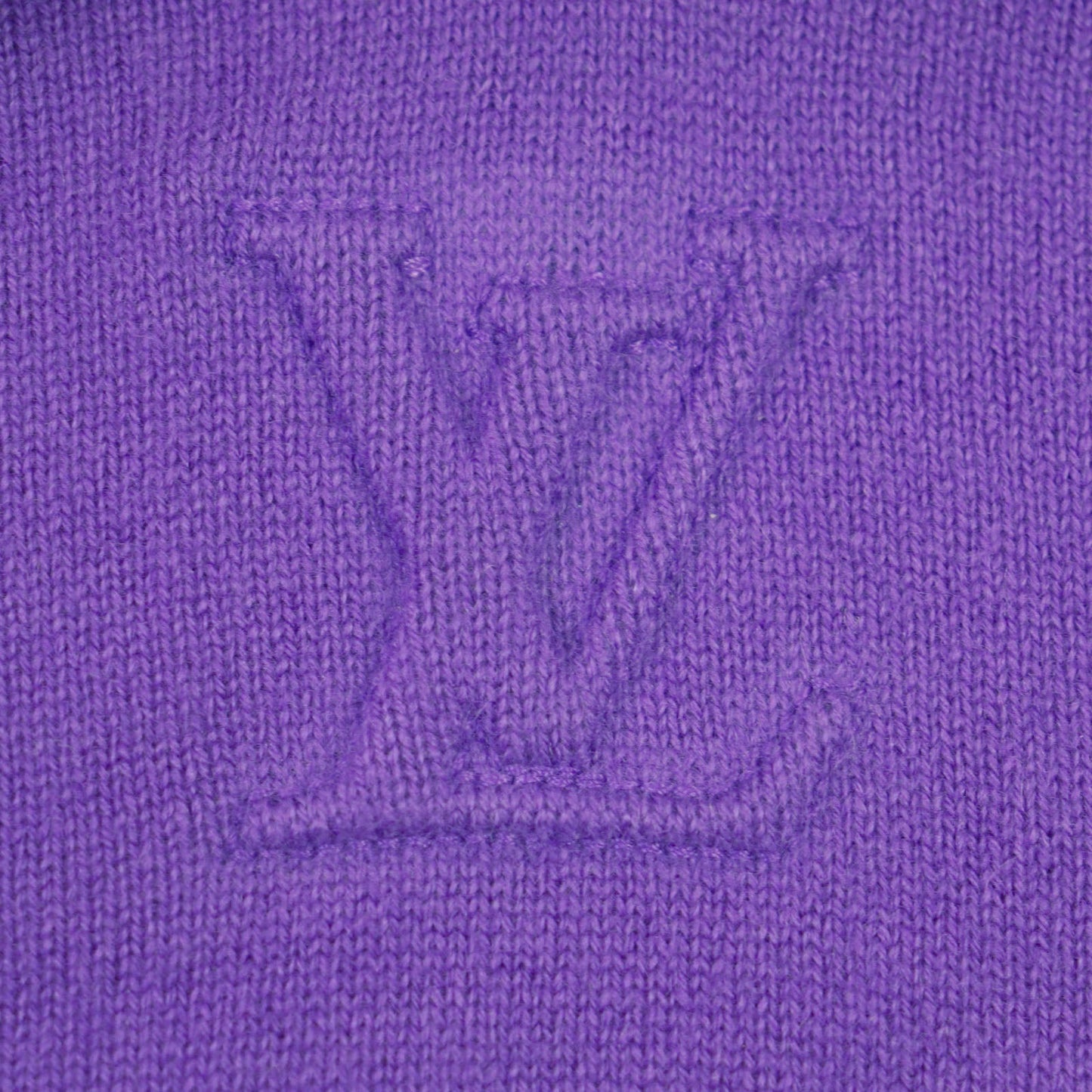 LOUIS VUITTON Hoodie Main: 98% cashmere, Main: 1% silk, Main: 1% nylon purple LV embossed mens S