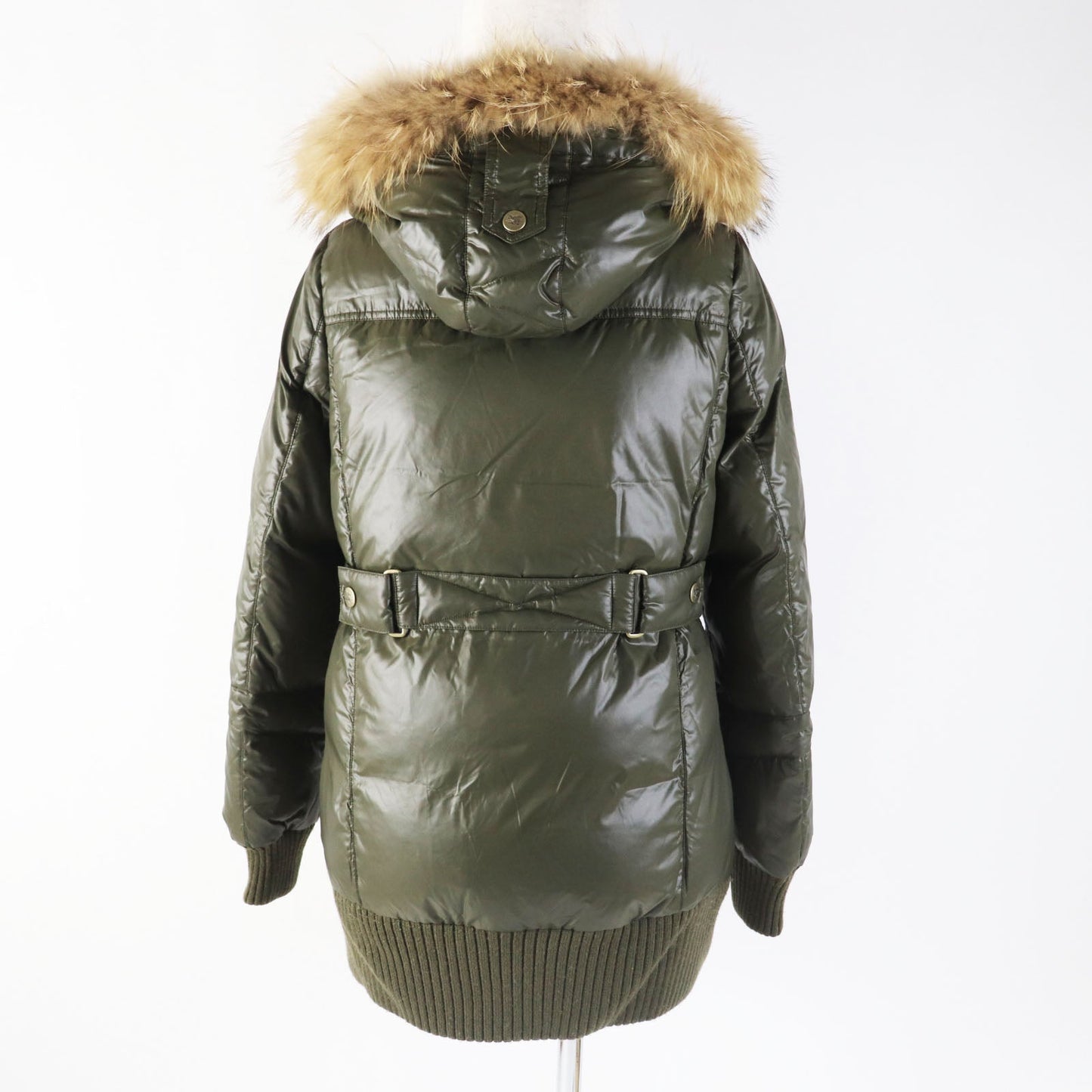 BURBERRY BLUE LABEL Down jacket FCF14-532-72 Outer: 100% nylon, Filling: 80% down, Filling: 20% feather, Lining: nylon, Lining: polyester khaki Women 40