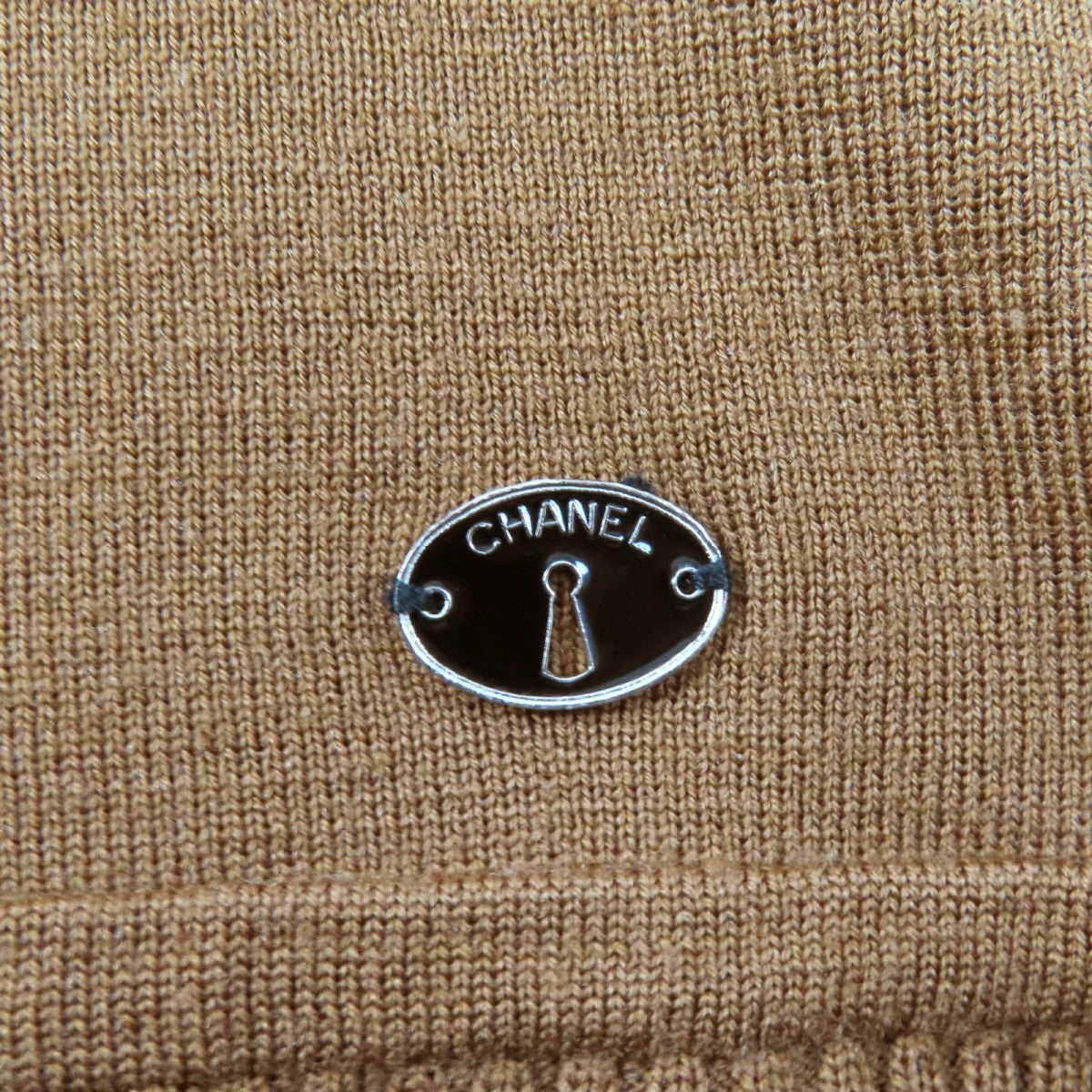 CHANEL knit 07A P31881 Main: 100% wool Brown black mens 50