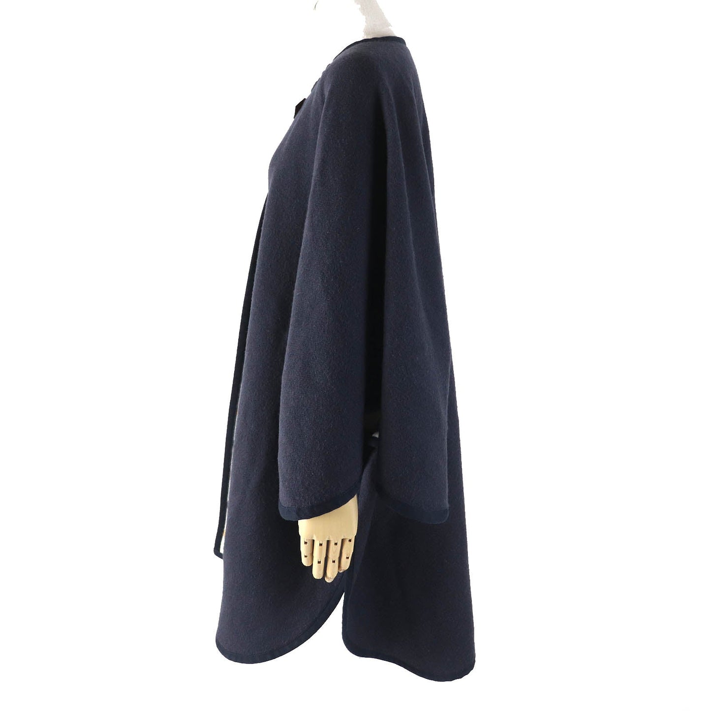HERMES poncho Main: 90% wool, Main: 10% cashmere, Part: 100% cotton, Leather part: cowhide multicolor Camille Women No size listed