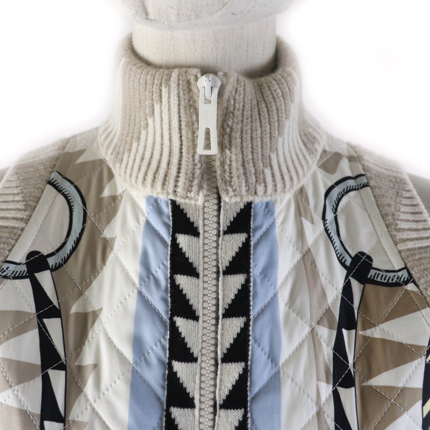 HERMES Vest 3H2841DJ Outer: 100% silk, part: 77% wool, part: 17% cashmere, part: 5% nylon, part: 1% polyurethane Multi Women 34