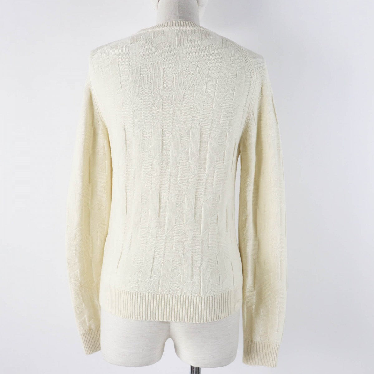 HERMES knit 3H2617D4 Main: 100% wool Ivory Women 34