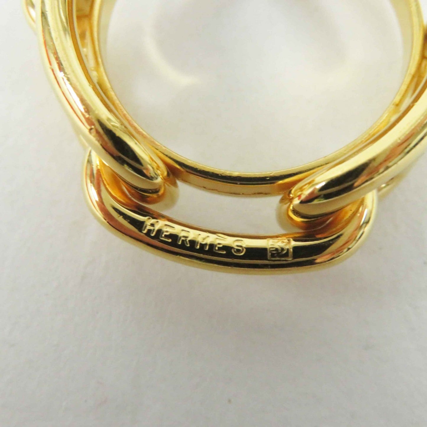 HERMES Scarf ring Main�FGold Plated gold Lukade Women