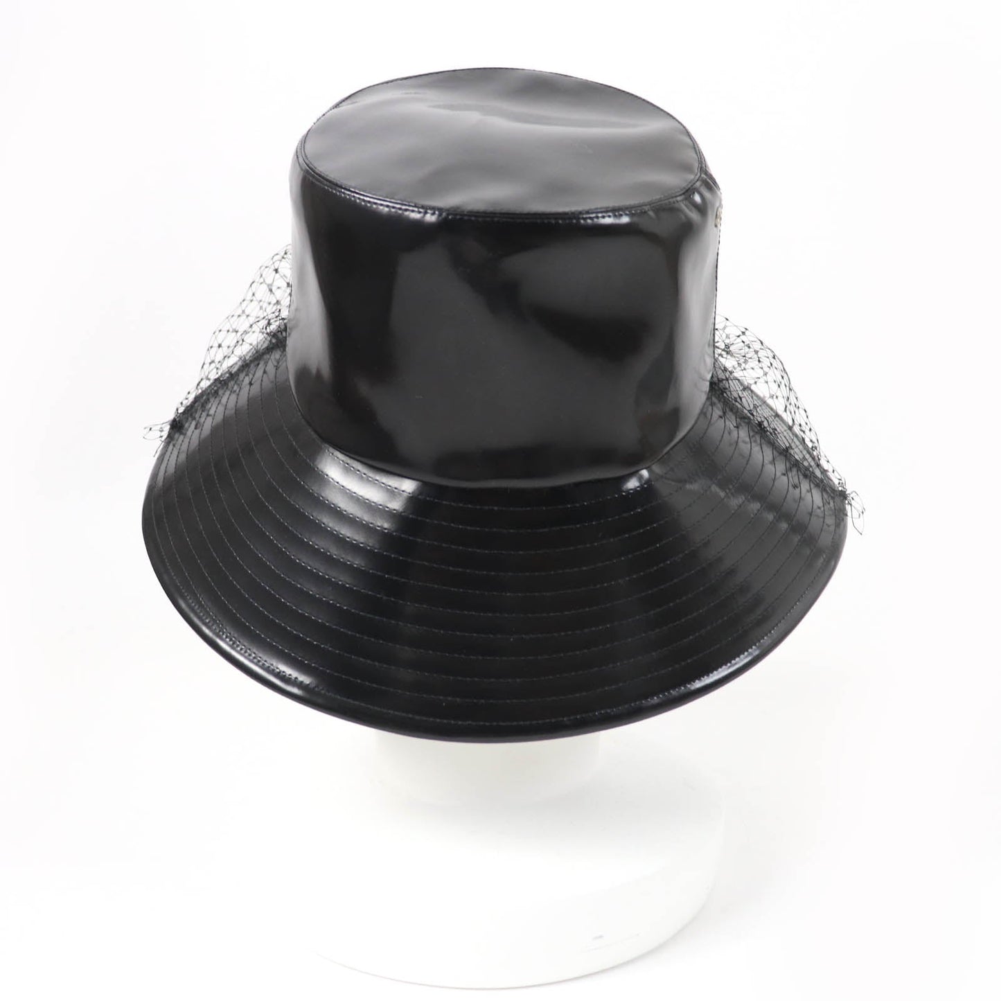 Christian Dior hat 95TDD924G135 Main: 50% polyurethane, Main: 34% cotton, Main: 16% polyester, Lining: 100% cotton, Part: 100% nylon black Women