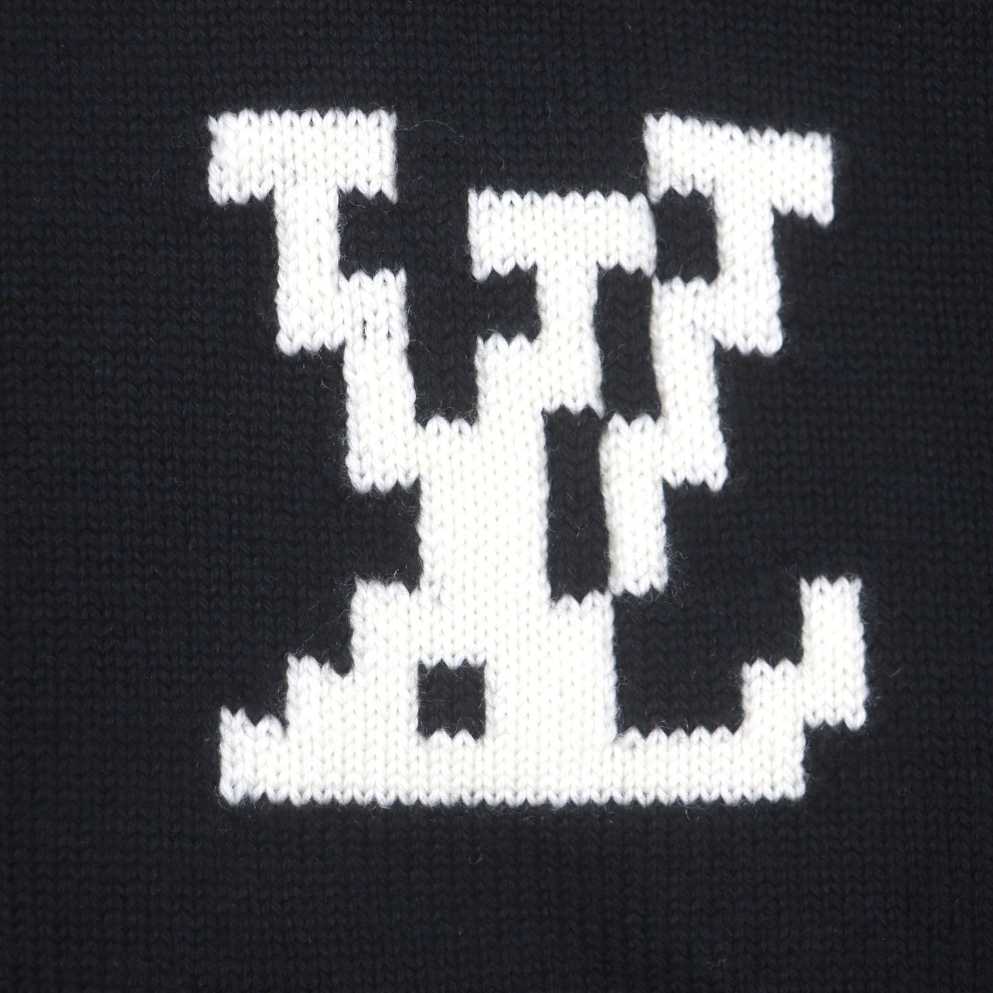 LOUIS VUITTON sweater Main: 100% wool Black Blue Multi LV Fair Isle Macro mens S