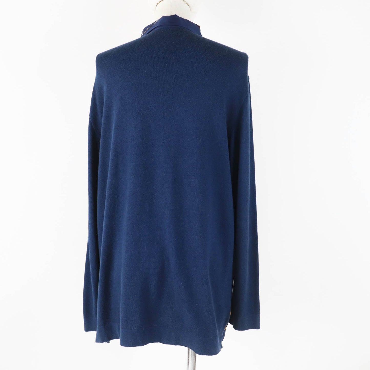 HERMES tops Outer material: 100% silk, Outer material: 85% cotton, Outer material: 15% wool Navy Women L