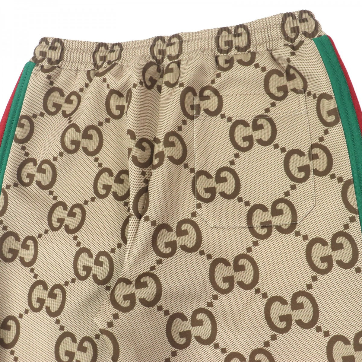 GUCCI Pants 715192 Main: 85% polyester, Main: 15% polyurethane, Part: 100% polyester, Part: 91% polyester, Part: 6% nylon Brown type Jumbo GG Jogging Pant mens L