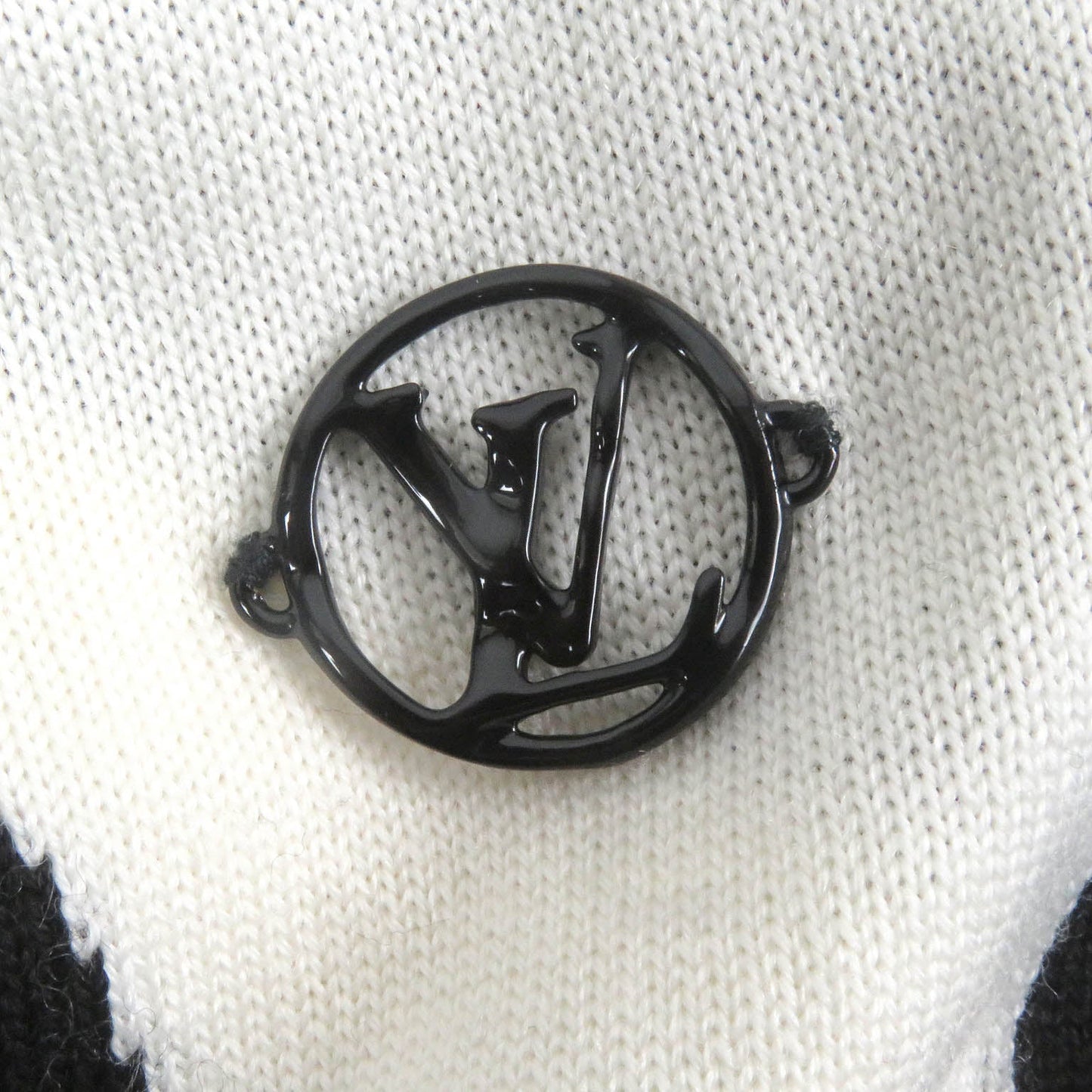 LOUIS VUITTON knit 1AAU2Y Main: 100% wool White black mens L