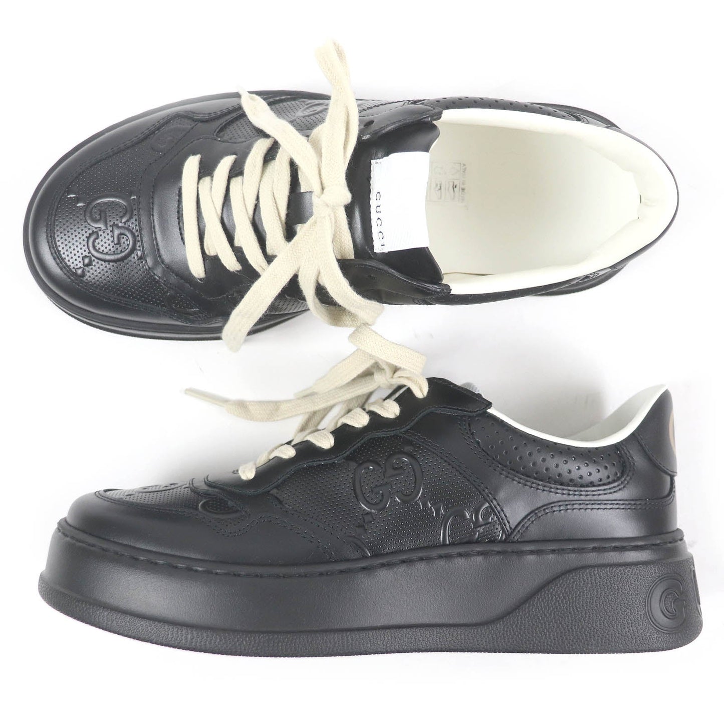 GUCCI sneakers 669582 Main: Leather black mens 6