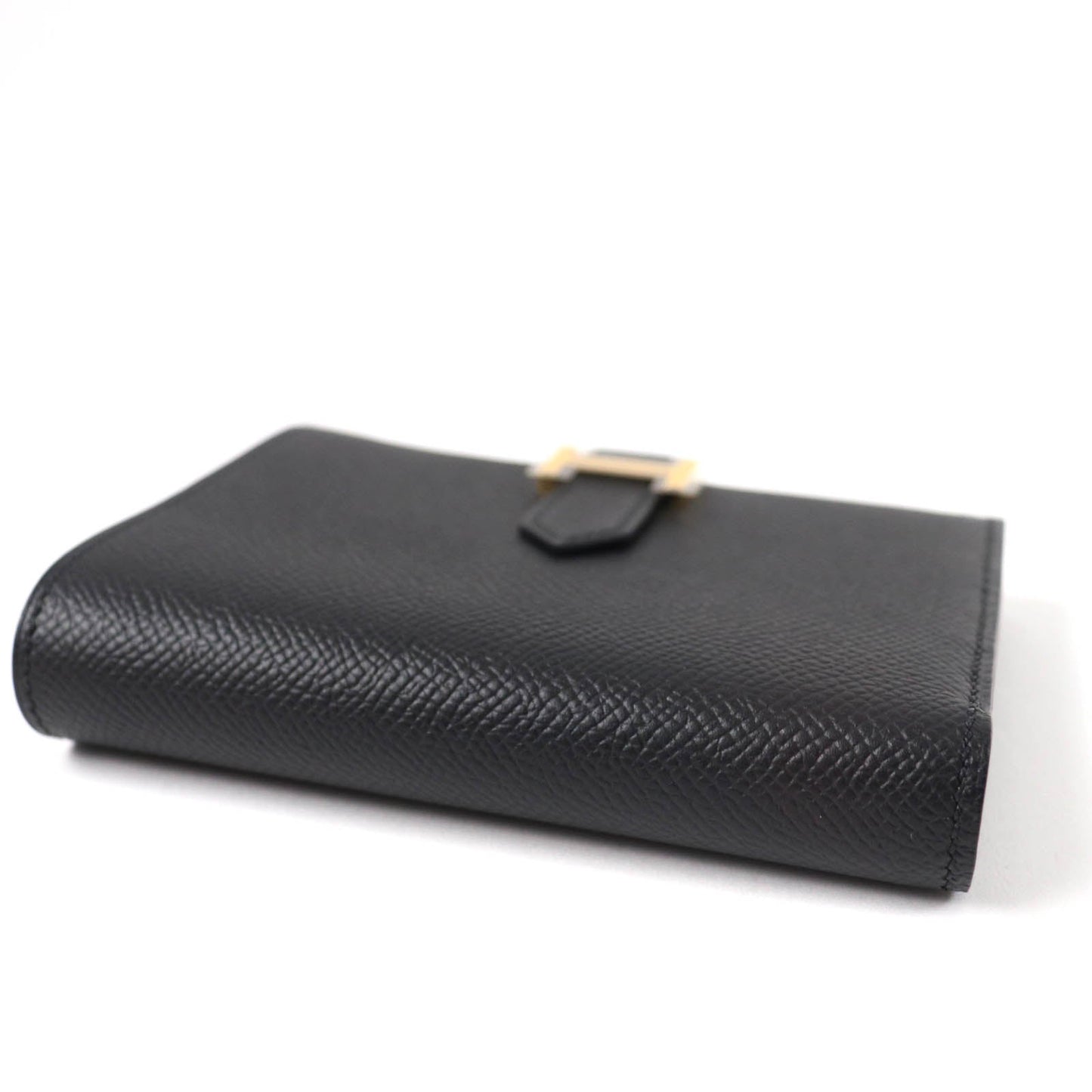 HERMES Bifold Wallet Main: Epsom black Bean compact Women