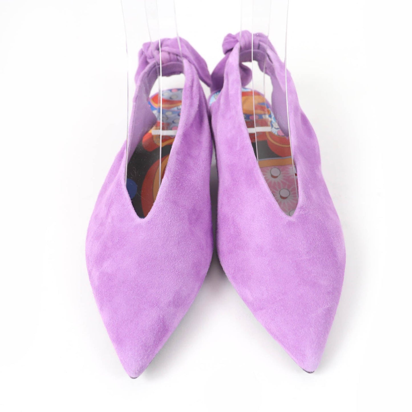 HERMES pumps Main: Suede leather purple Eva Women 37