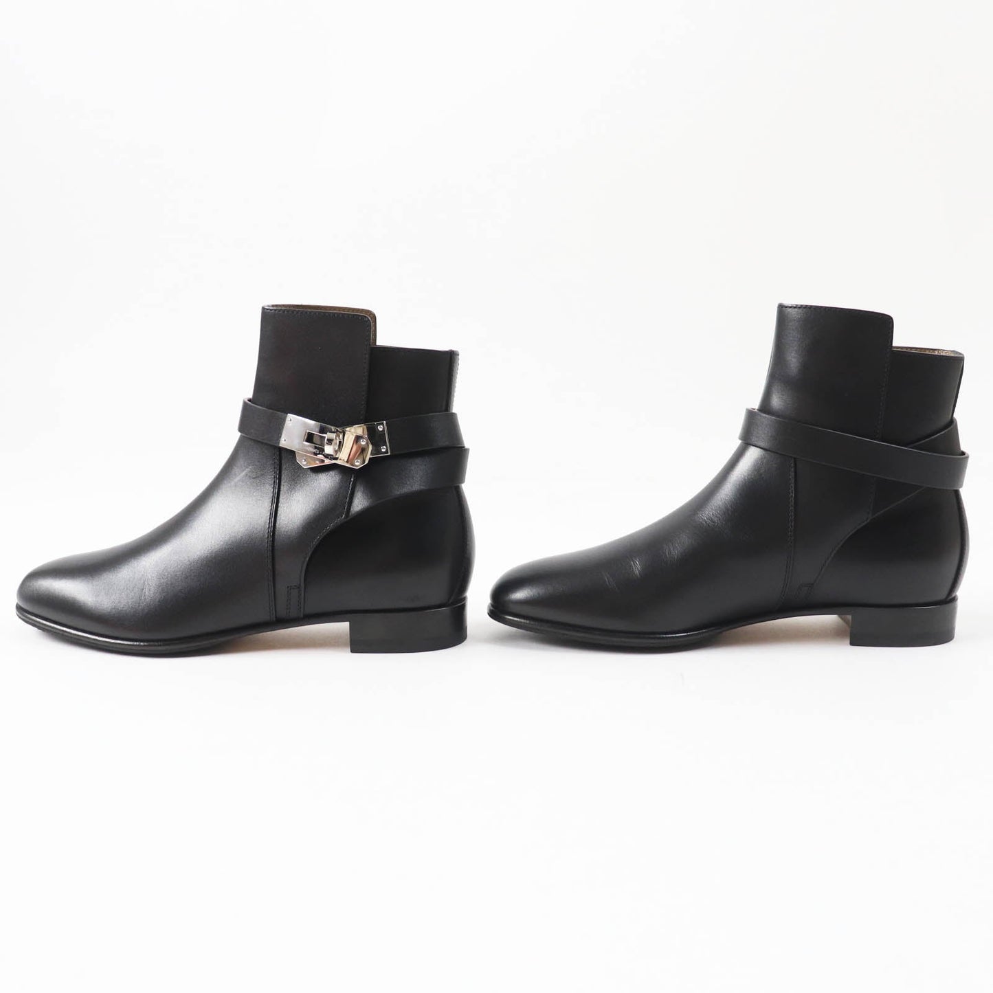 HERMES short boots Main: Leather black Neo Women 35 1/2