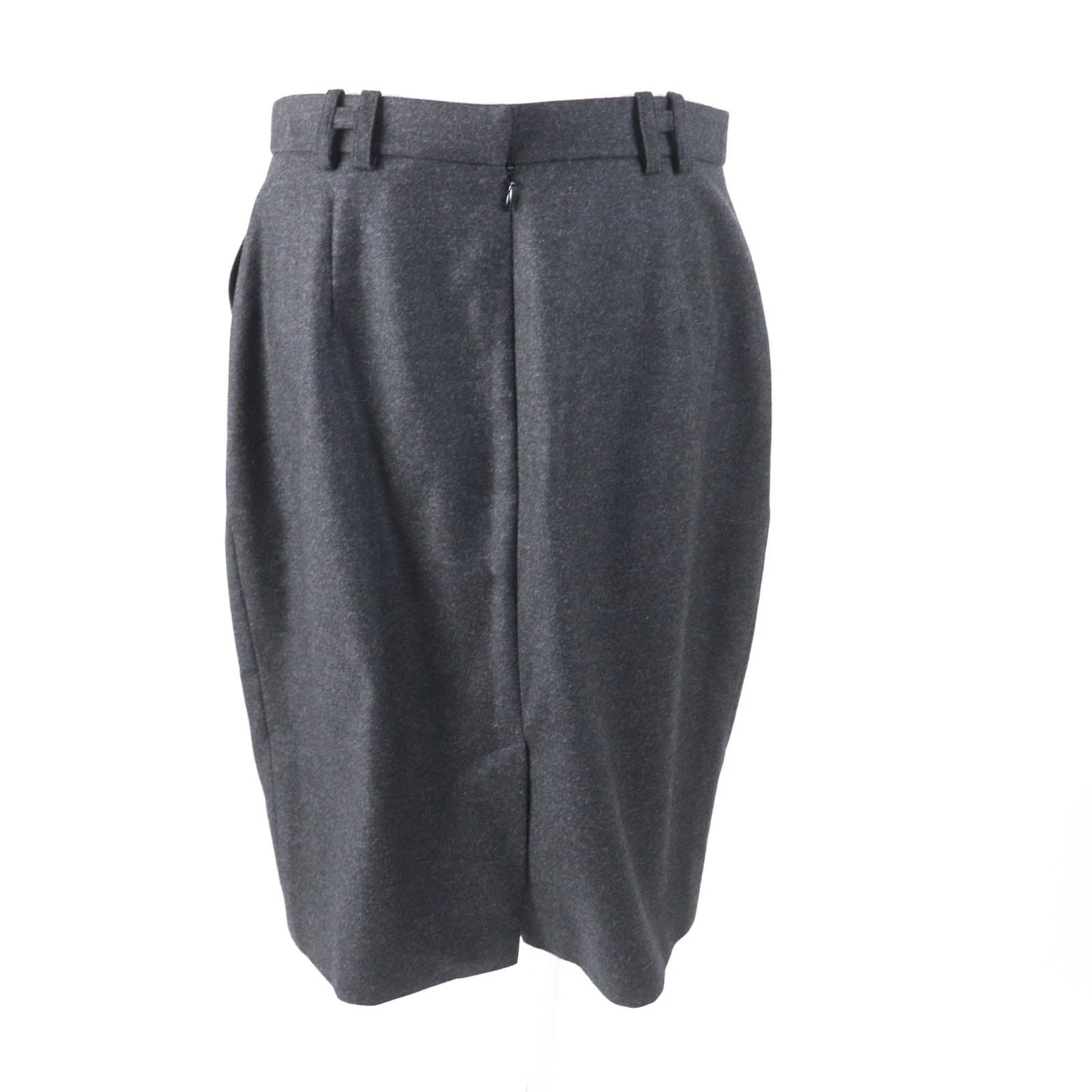HERMES Tight Skirt Outer: 95% wool, Outer: 5% cashmere, Lining: 100% silk Charcoal gray Women 42